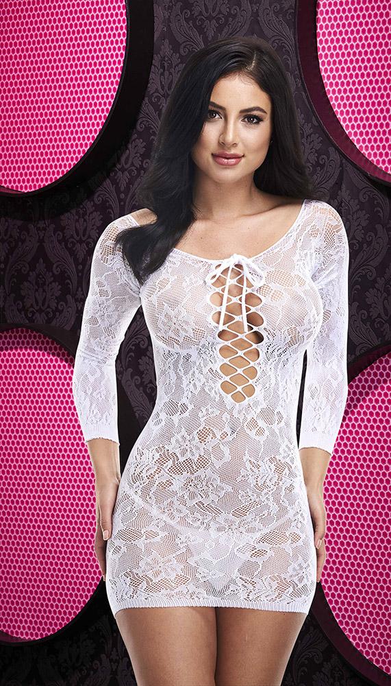 Lace Off The Shoulder Mini Dress - Image 5