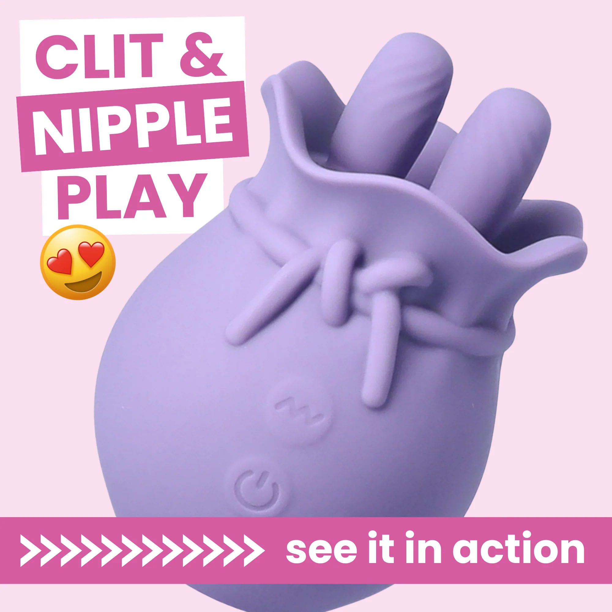 Lavender Lover - Double Pronged Clit Stroker