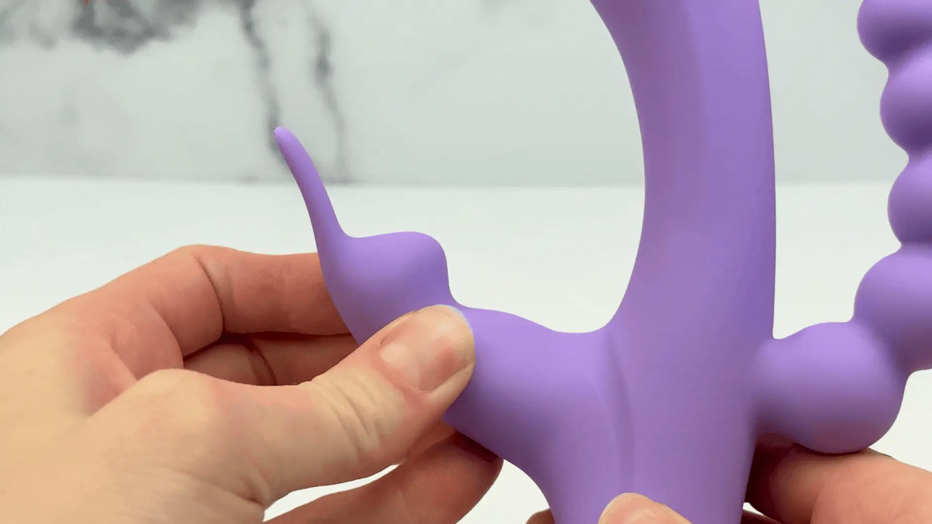 Lavender Trifecta Silicone Triple Stimulator - Powerful Vibes in Dual Motors! - Image 4