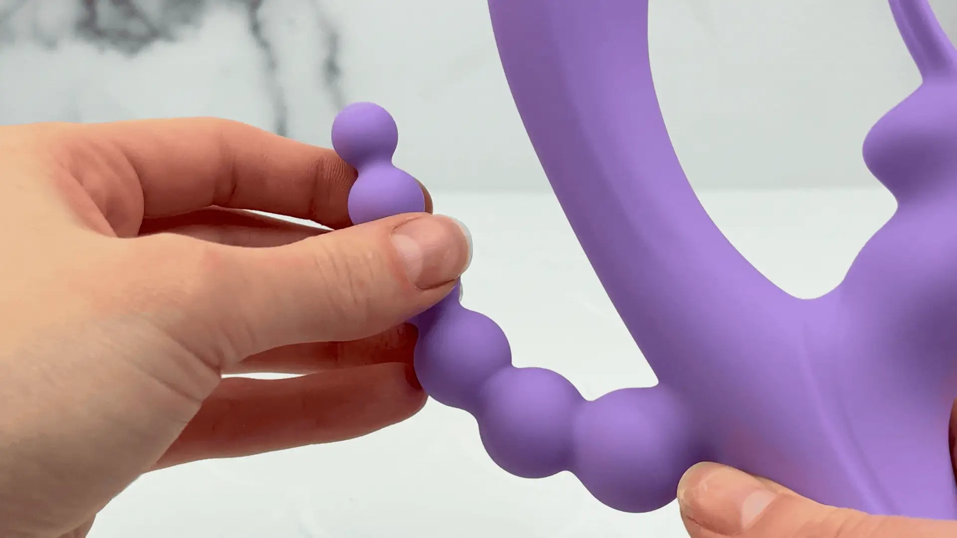 Lavender Trifecta Silicone Triple Stimulator - Powerful Vibes in Dual Motors! - Image 6
