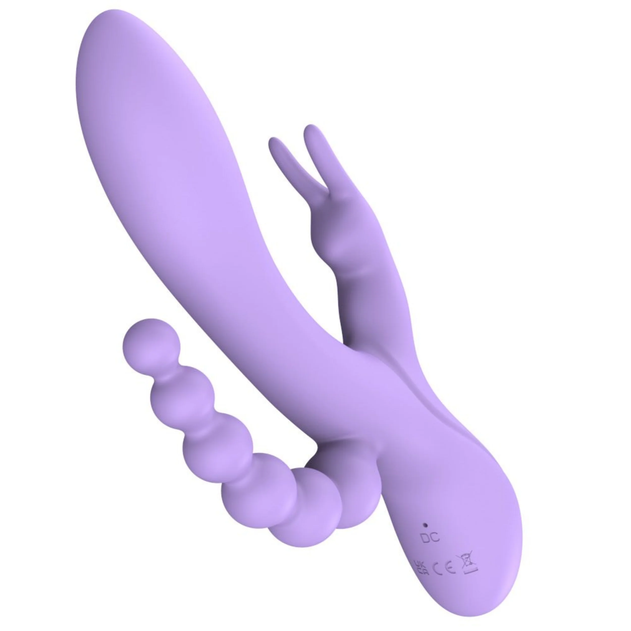 Lavender Trifecta Silicone Triple Stimulator - Powerful Vibes in Dual Motors! - Image 9