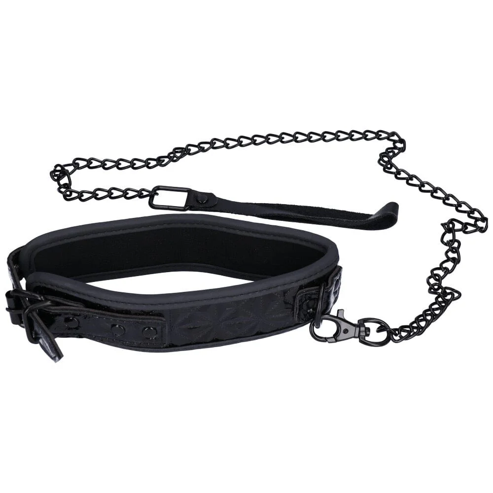 Dark Amour Fetish Bondage Collar with Leash - Image 4