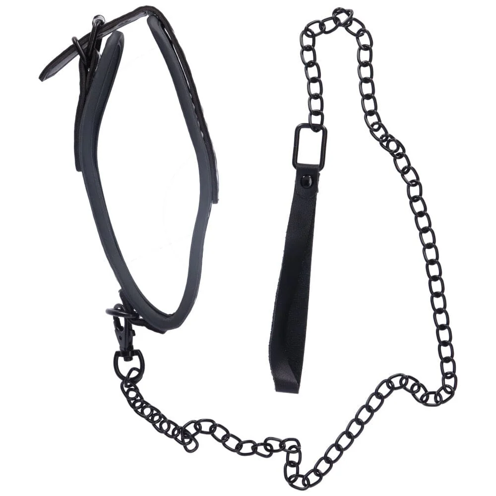Dark Amour Fetish Bondage Collar with Leash - Image 5
