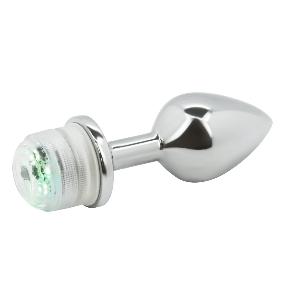 Light-Up Metal Anal Plug with Remote - Image 3