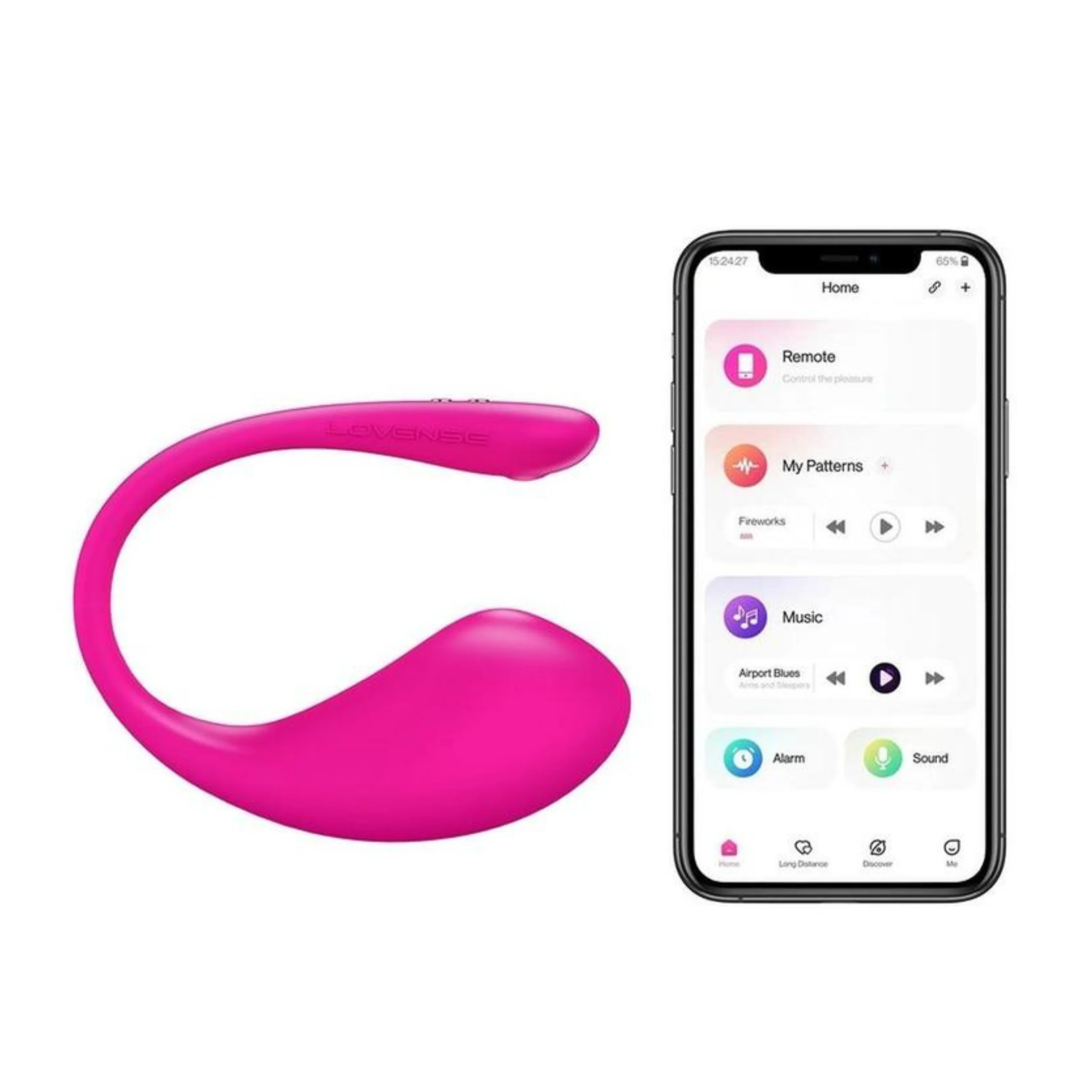 Lovense Lush 3 Remote Controlled Silicone Egg Vibrator - Pink - Image 2