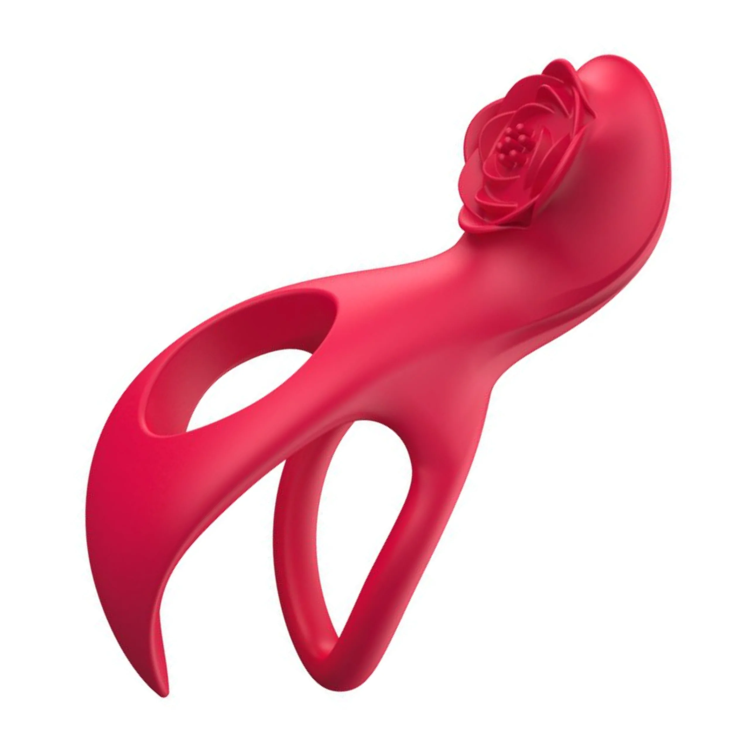 Lover's Rose Dual Cock-ring - Strong Vibrations in 2 Motors! - Image 3