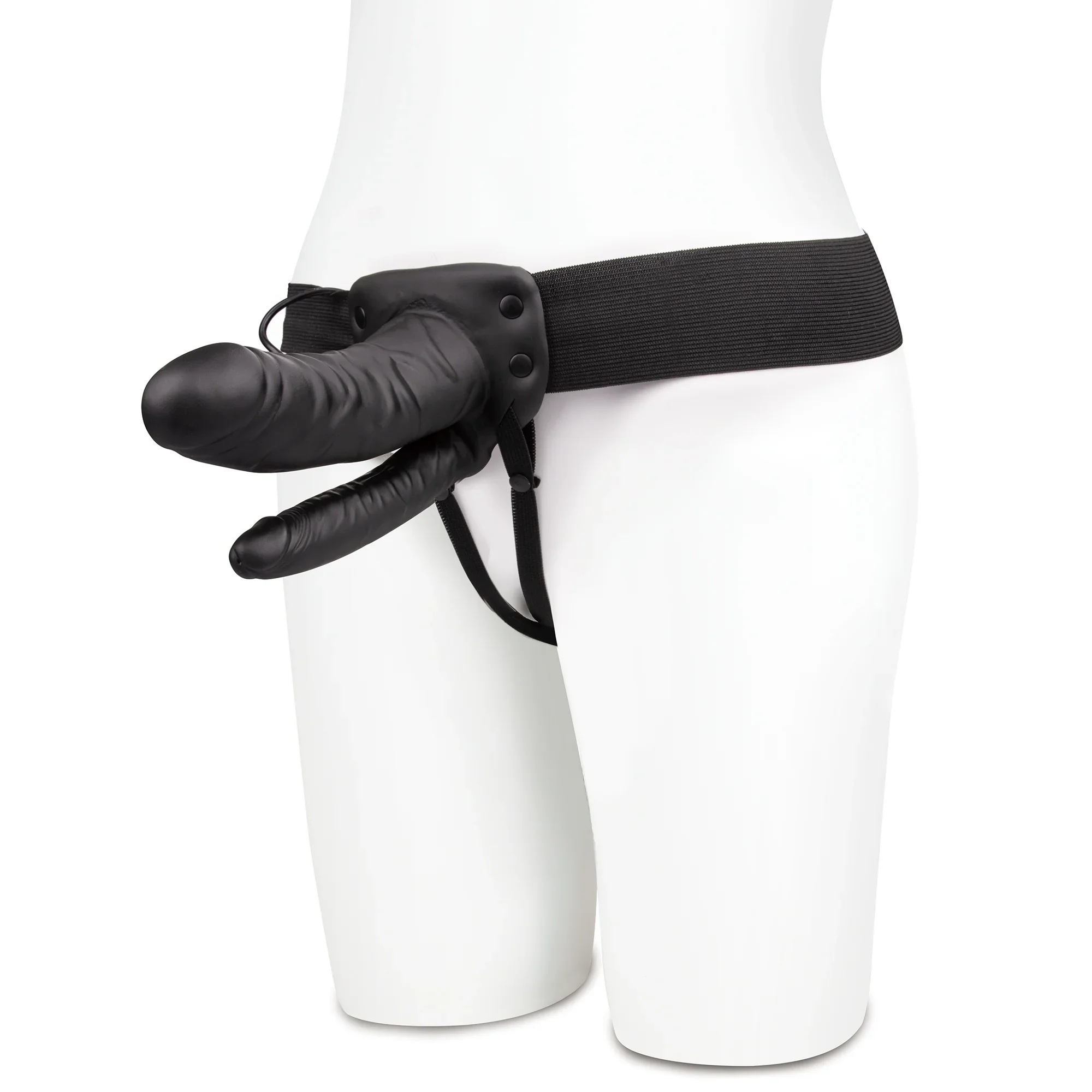 Unisex Vibrating Hollow Double Penetration Strap-On Dildo - Image 5
