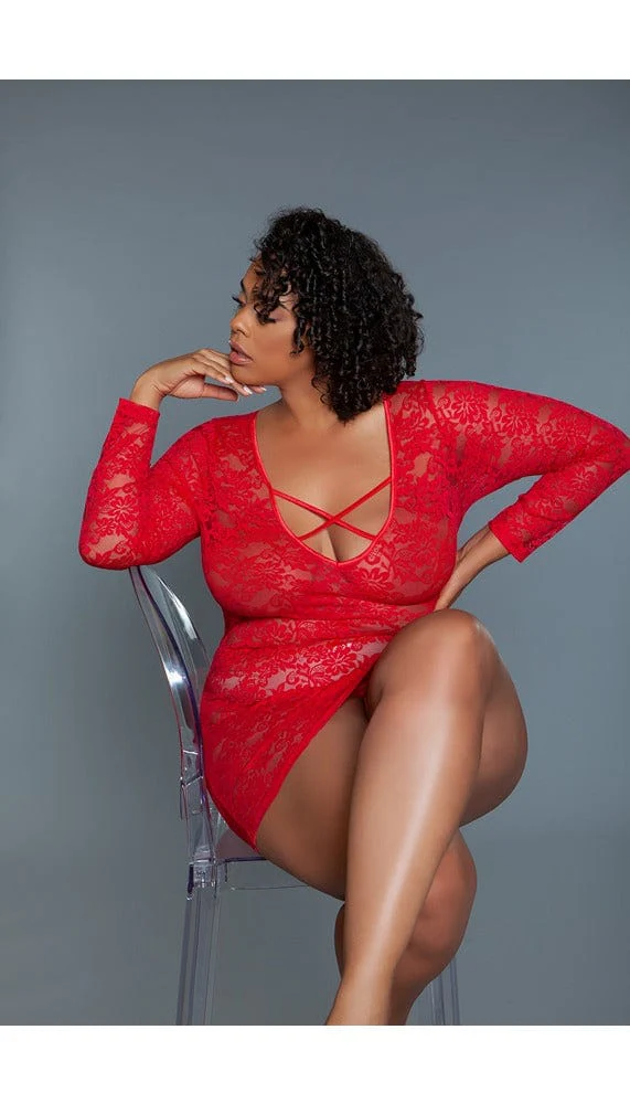 Lynn Sheer Lace Chemise - Image 2