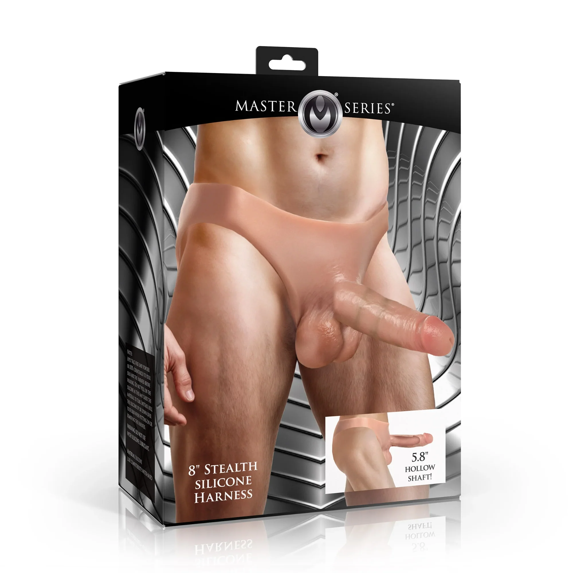 Master Series 8" Thick Hollow Silicone Strap-On - The Most Realistic Strap-on In The Market!