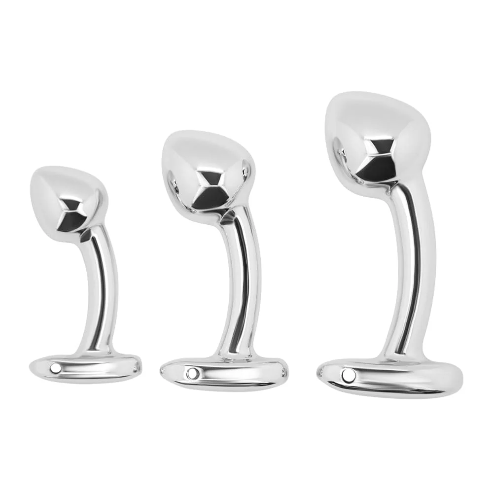 Metal Weighted Prostate Pull Bead Plug With Curved Handle - Image 2
