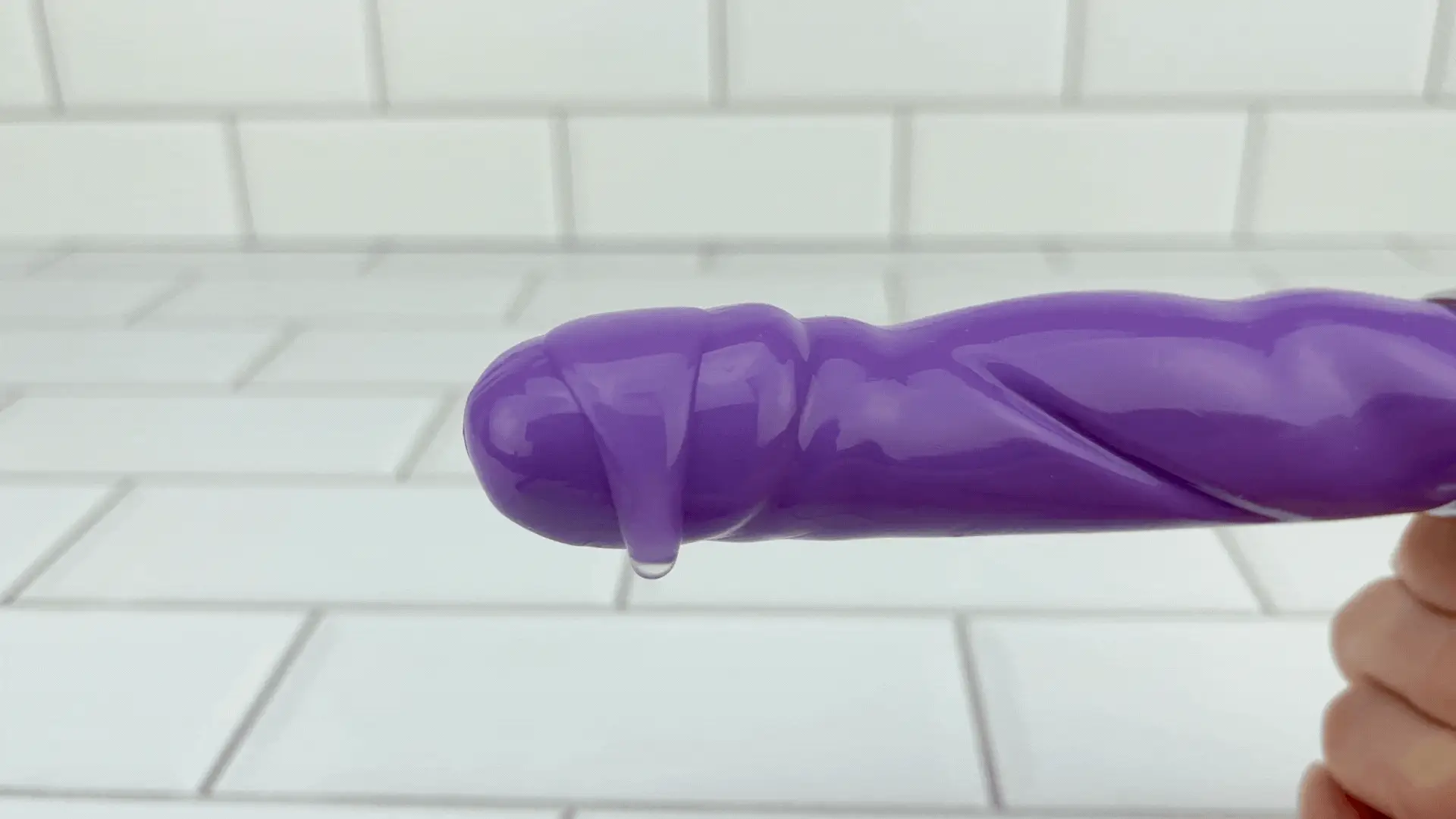 Purple Vibrating Dildo - Image 3