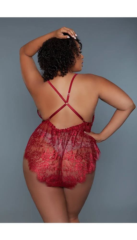 Nancy Lace V-neck Teddy - Image 4