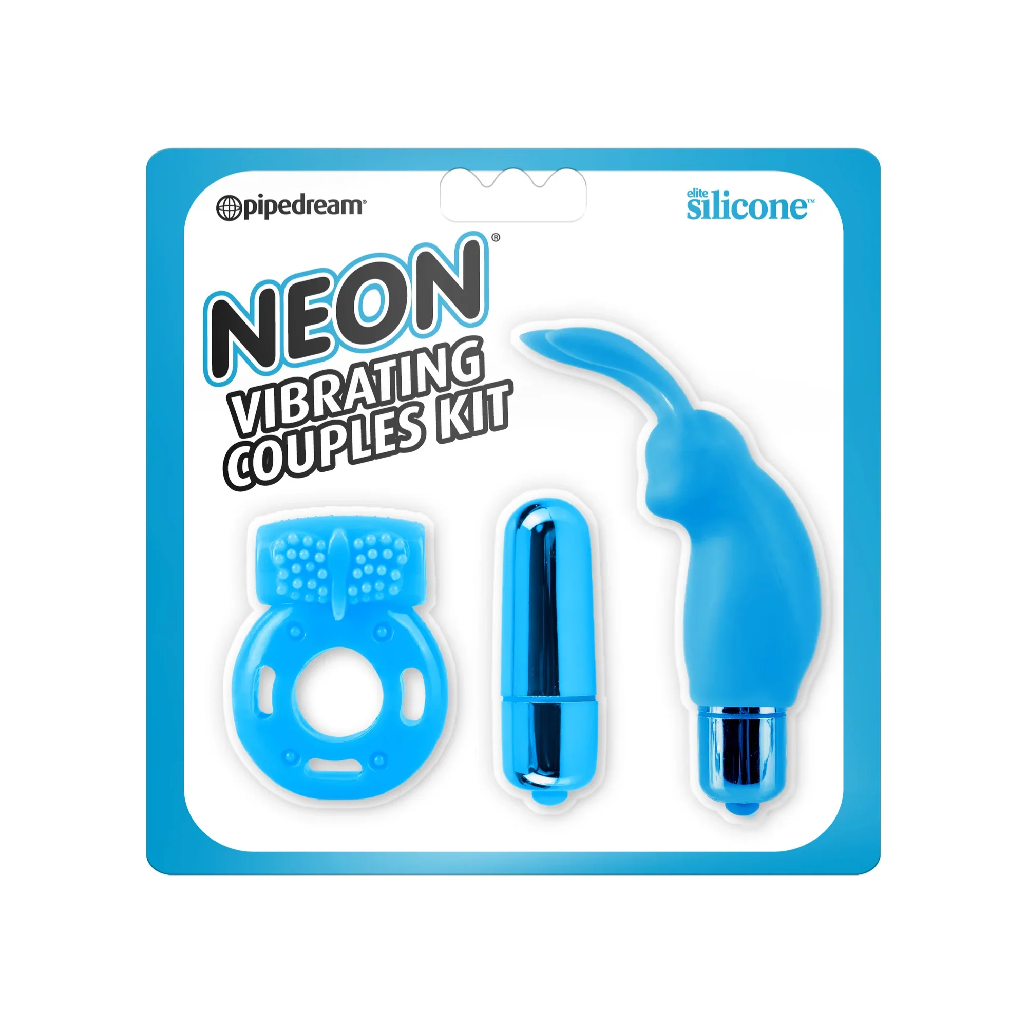 Neon Silicone Vibrating Couples (3 Piece Kit) - Image 3