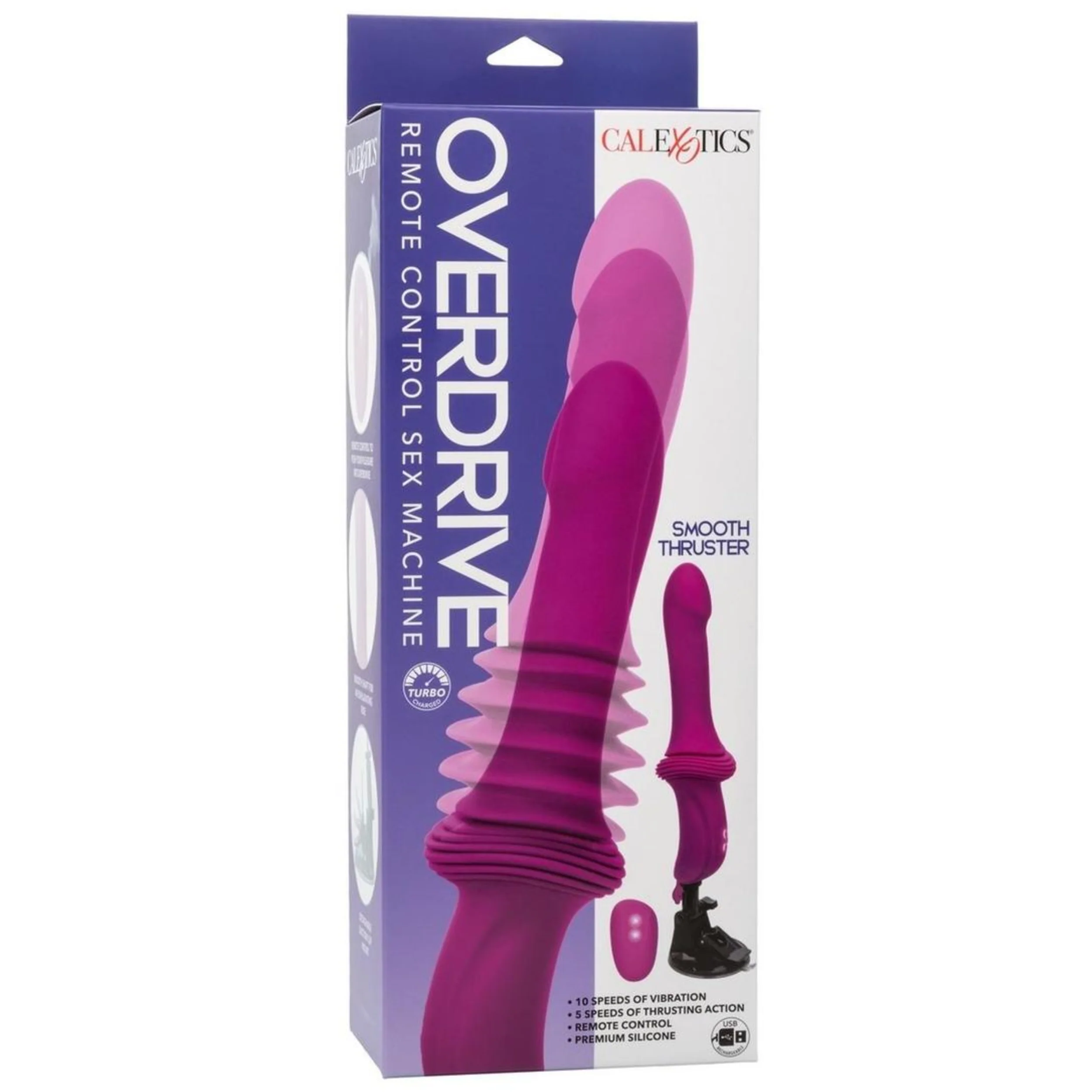 Overdrive Remote Control Rechargeable Silicone Sex Machine Smooth Thruster - Image 2