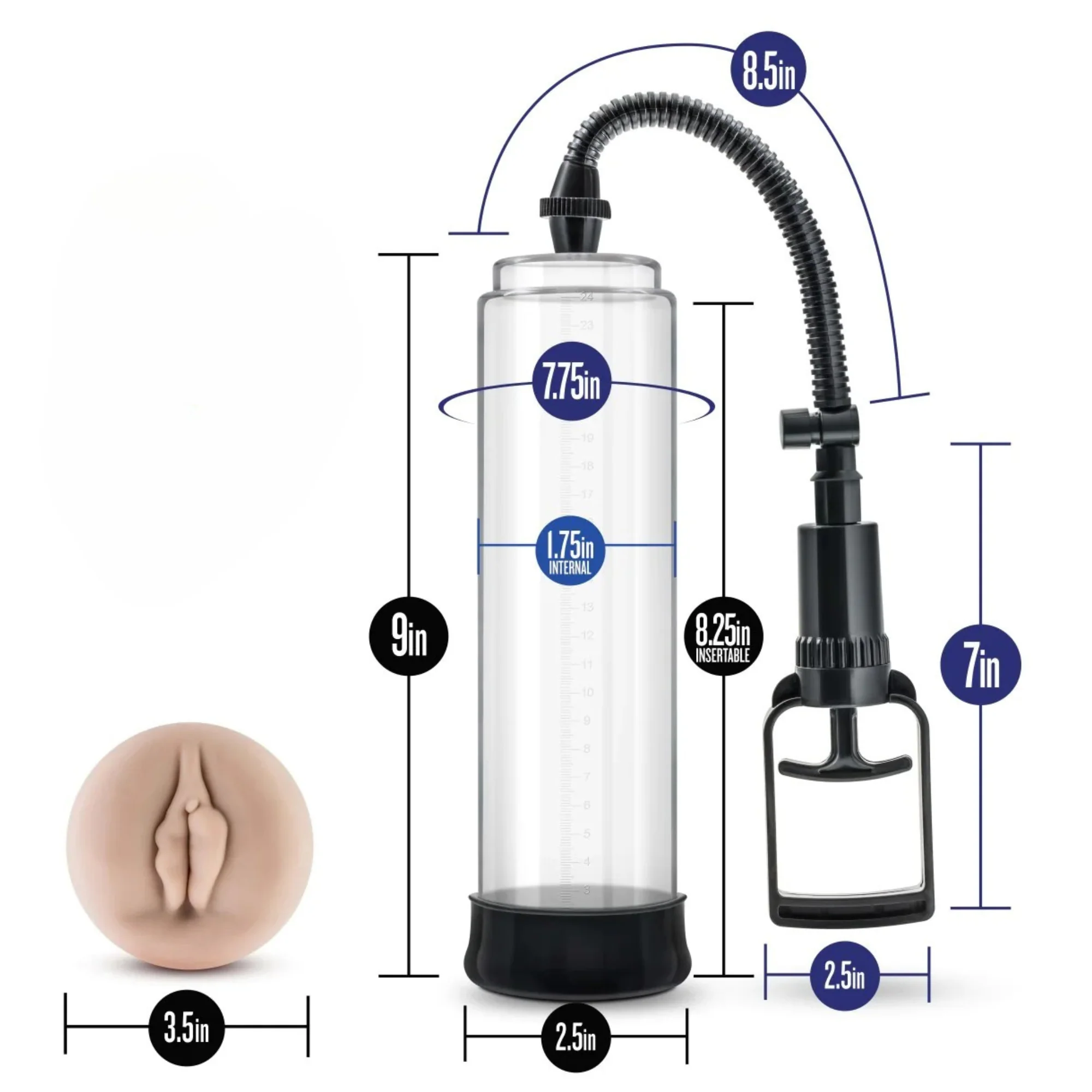 9 Inch Long Erection Enhancement Penis Pump For Large Penis Sizes - Image 3