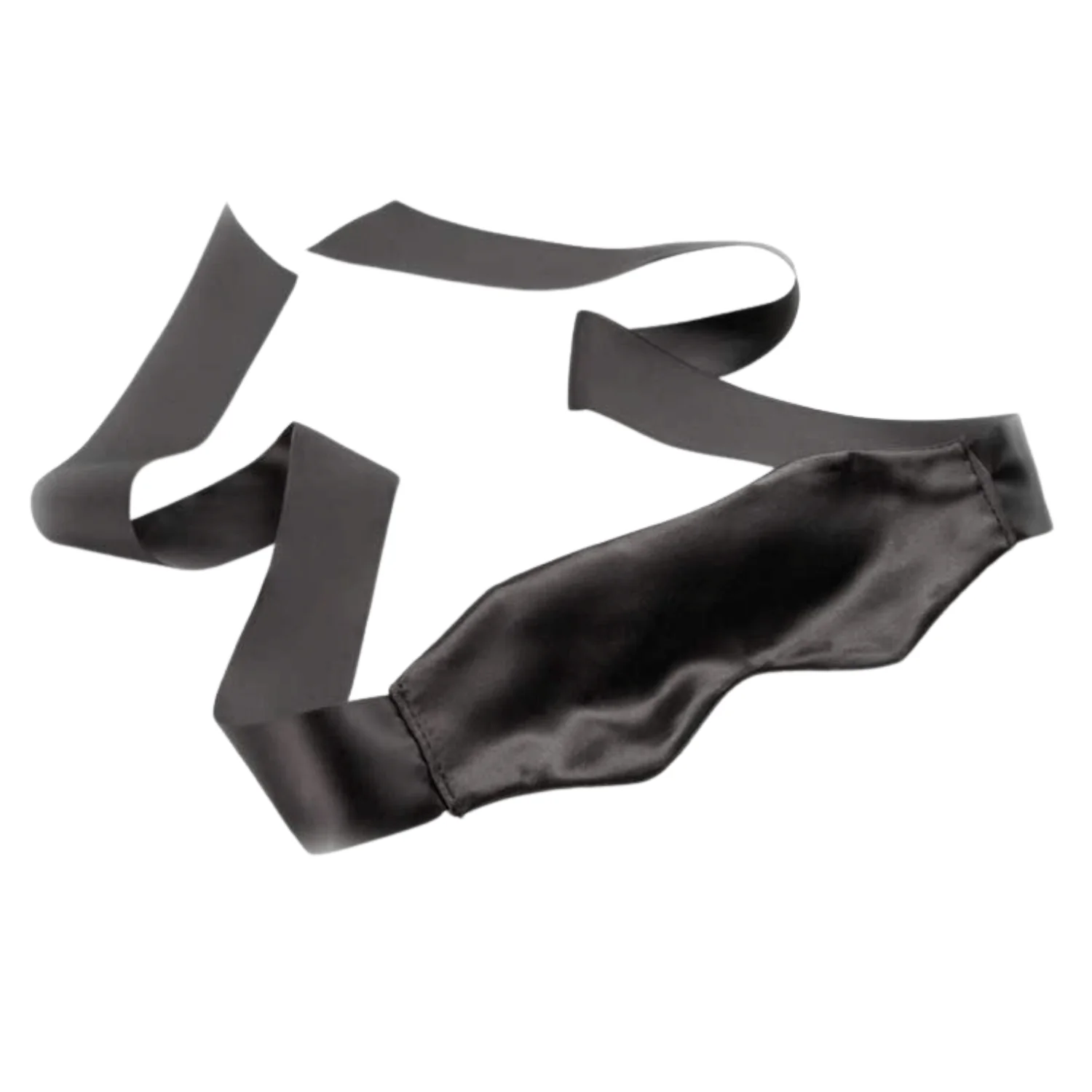 Black Satin Bondage Blindfold For Dom/Sub Play - Image 2