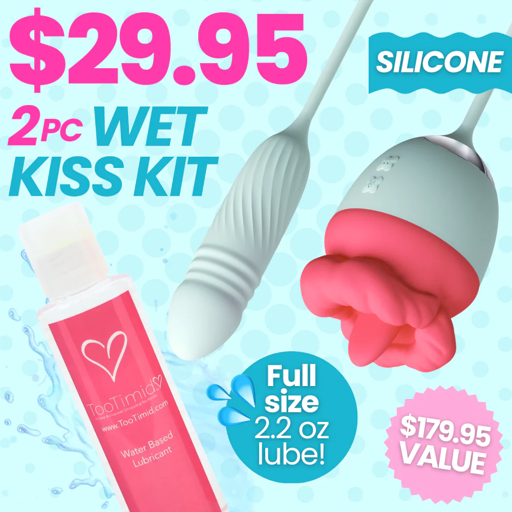 Wet Kiss Kit | Ultra Soft Flickering Tongue with Thruster + #1 Selling Water-Based Lube