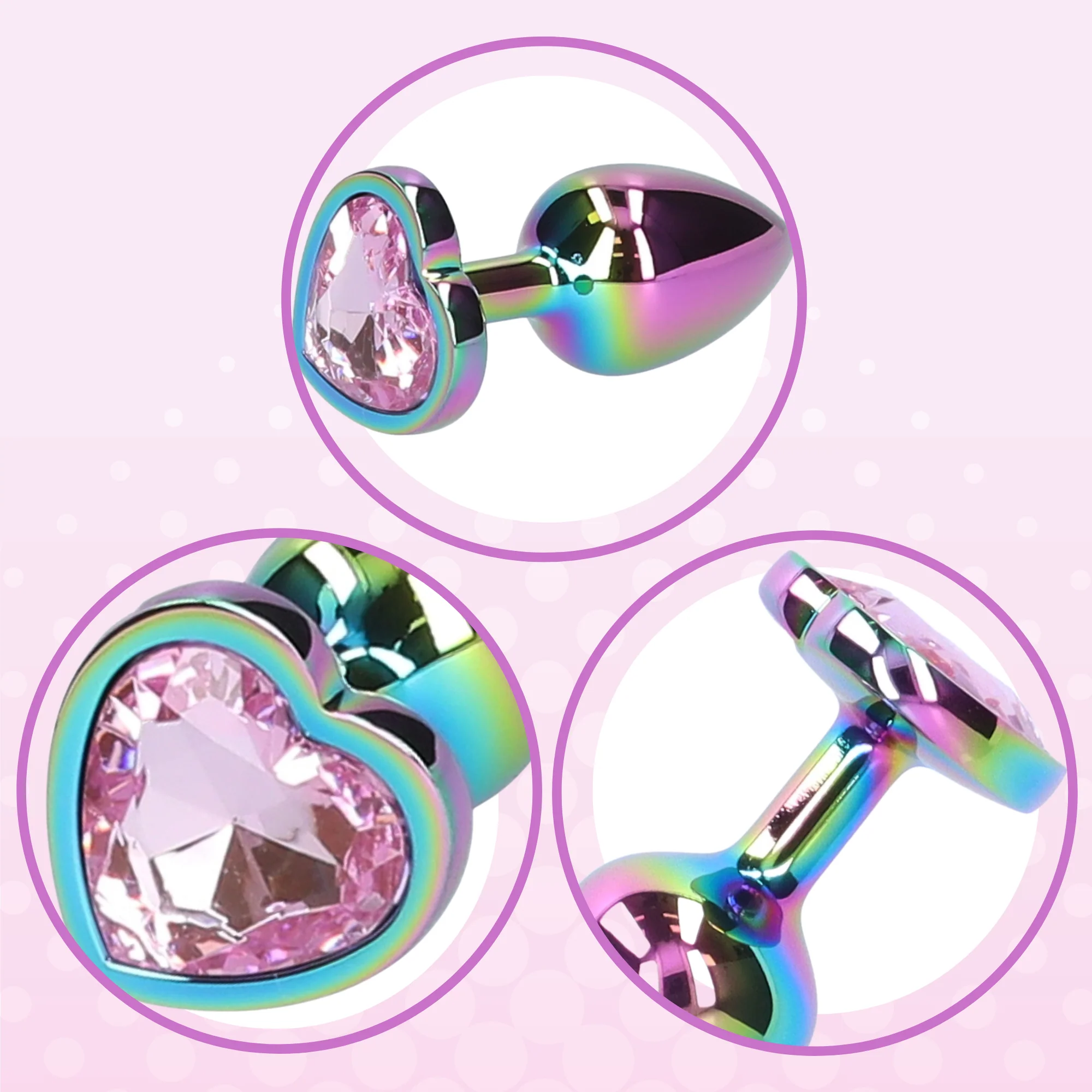Premium Rainbow Metal Anal Plug for Muscle Control - Image 8