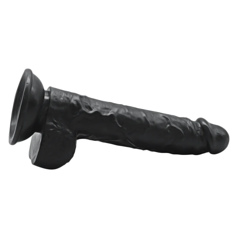 Realistic 6 Inch Veined Suction Cup Dildo With Balls - Image 2