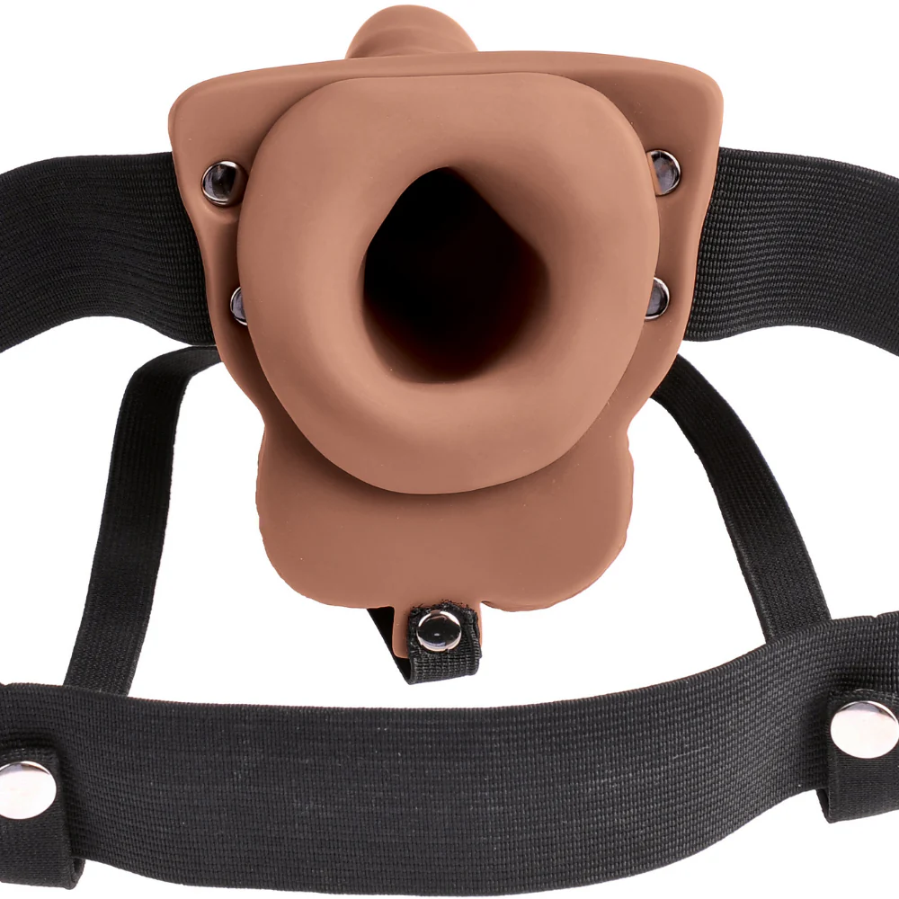 Rechargeable Vibrating Hollow Strap-On With Balls - Image 3