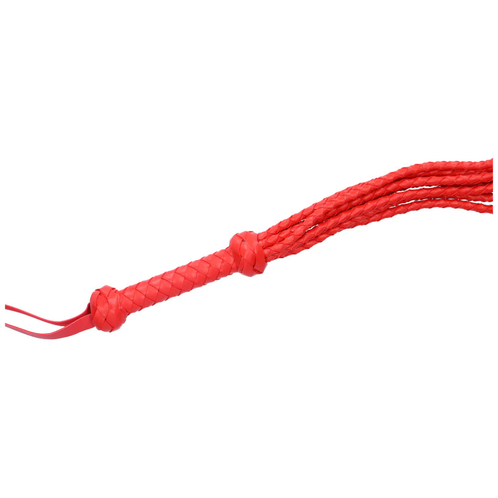 Sexy Red Braided Faux Leather Flogger - Image 2