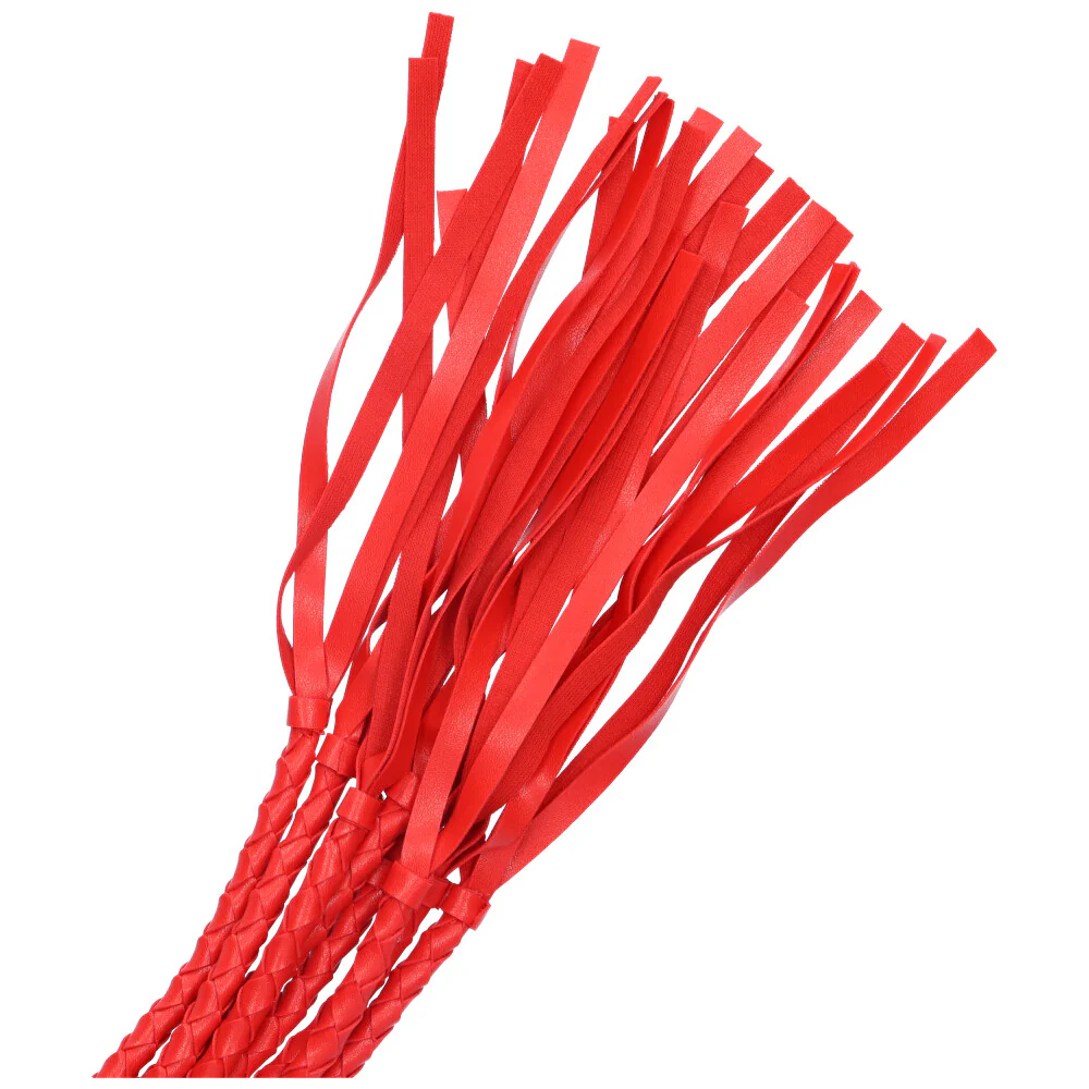 Sexy Red Braided Faux Leather Flogger - Image 5