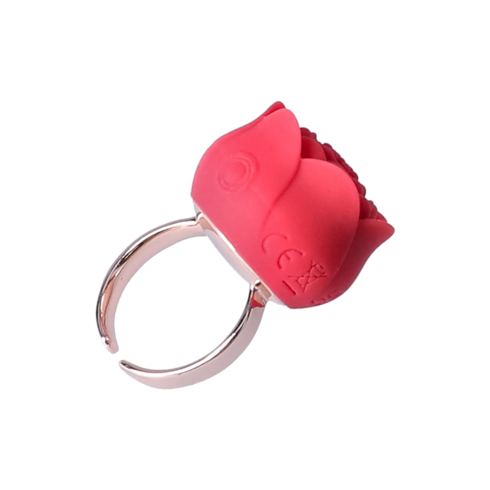 Rose Nubby Silicone Finger Ring Vibrator - Discreet Pleasure On-The-Go! - Image 5