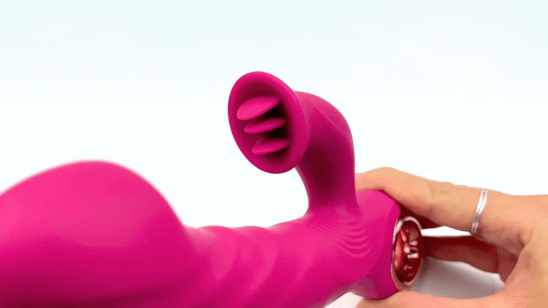 Revel Rabbit Silicone Fluttering and Fingering Dual Action Vibe - Fingers Your G-Spot and Tongues Your Clit! - Image 4