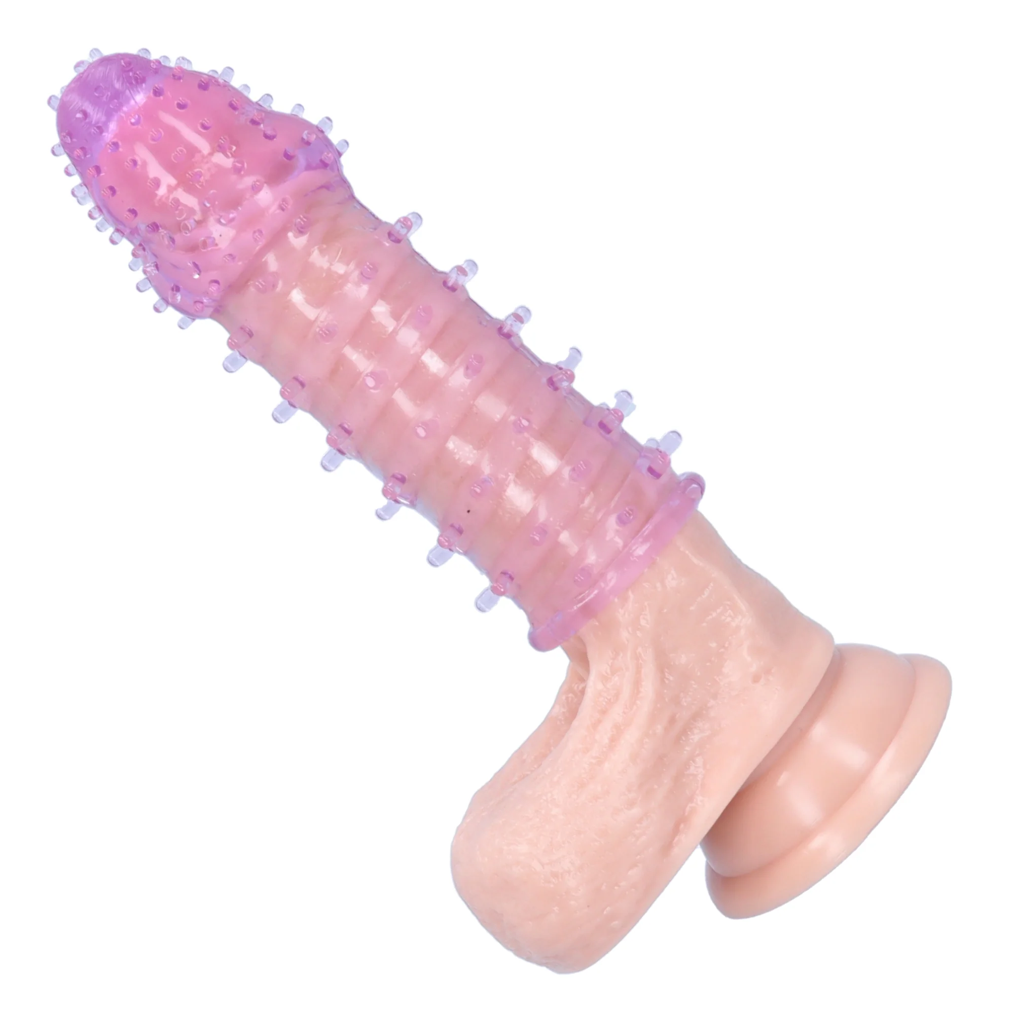 Ribbed Penis Extension With Pleasure Nubs - Image 2