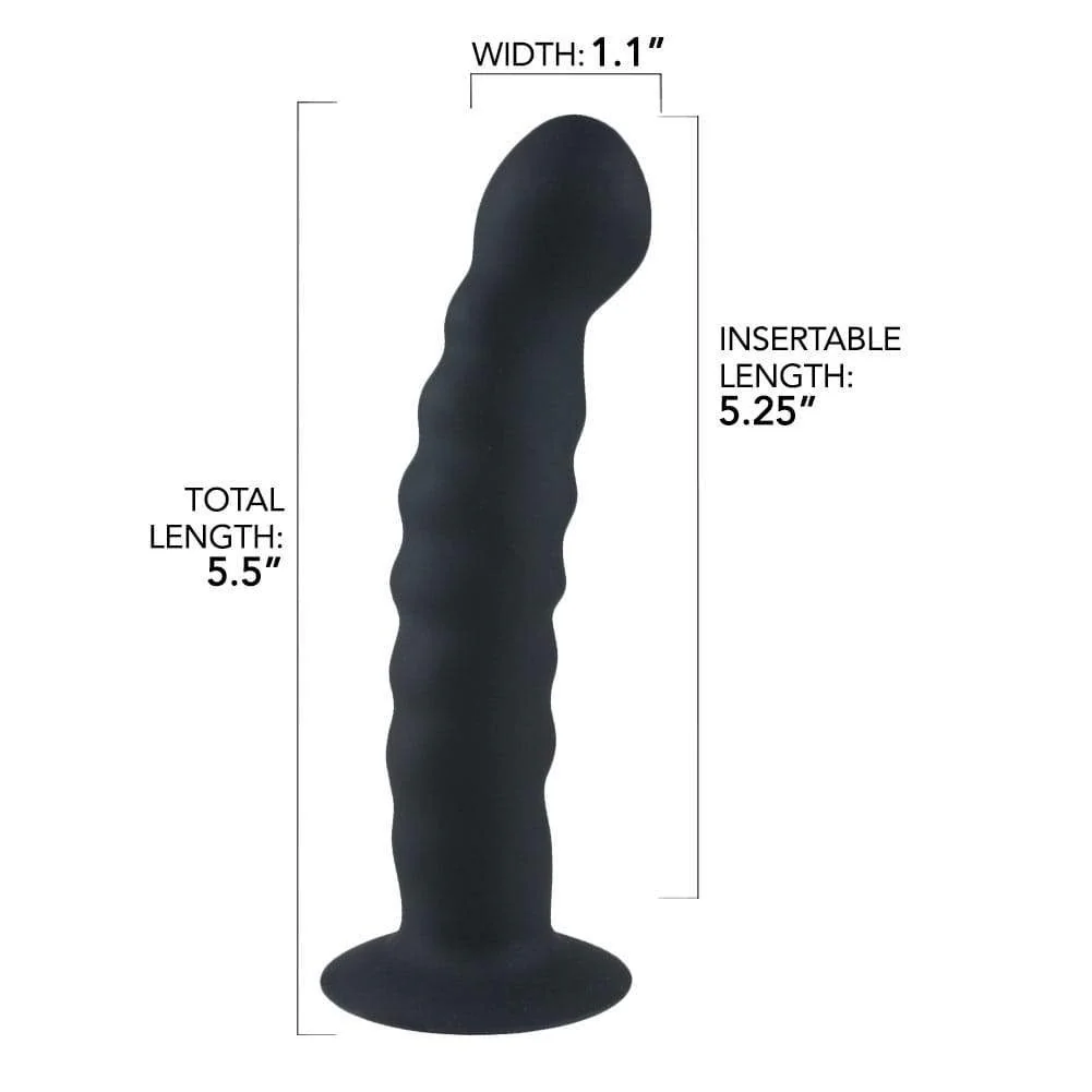 Rippled Silicone Probe - Suction Cup for Hands-Free Fun! - Image 5