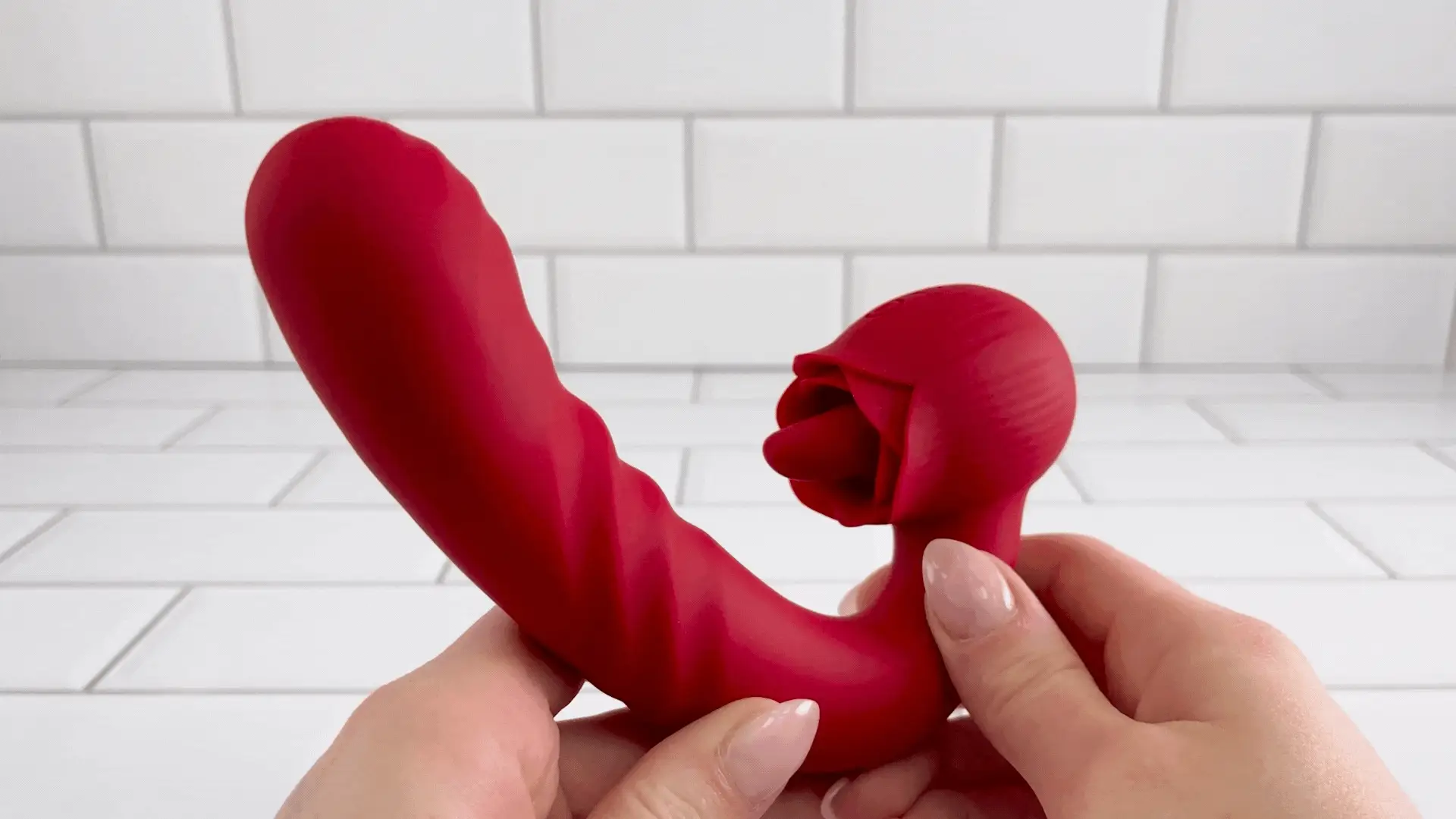 Rose Tongue Thruster Silicone Women's Sex Toy - Image 2