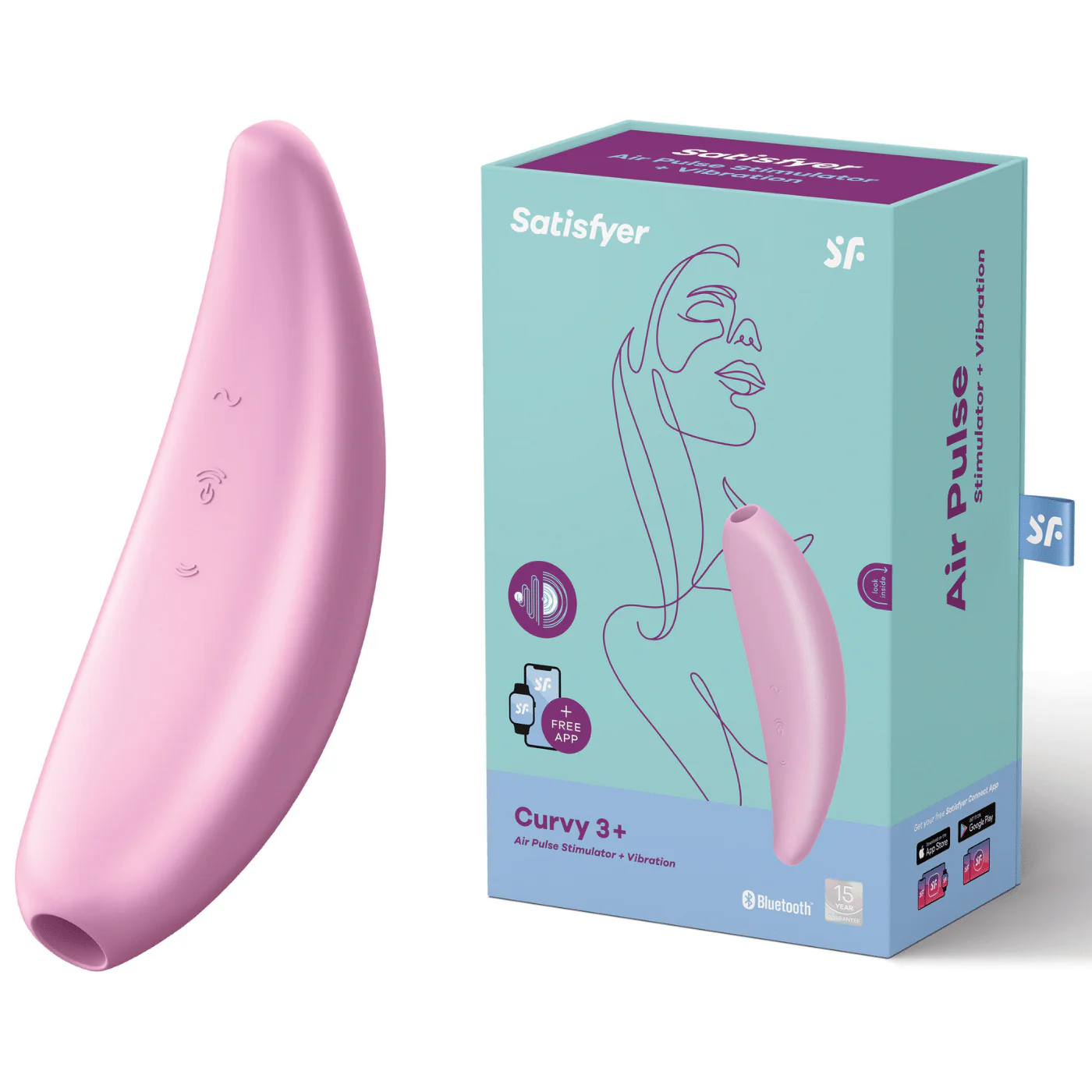 Satisfyer Curvy 3+ Air Pulse Bluetooth Vibrator - Image 5