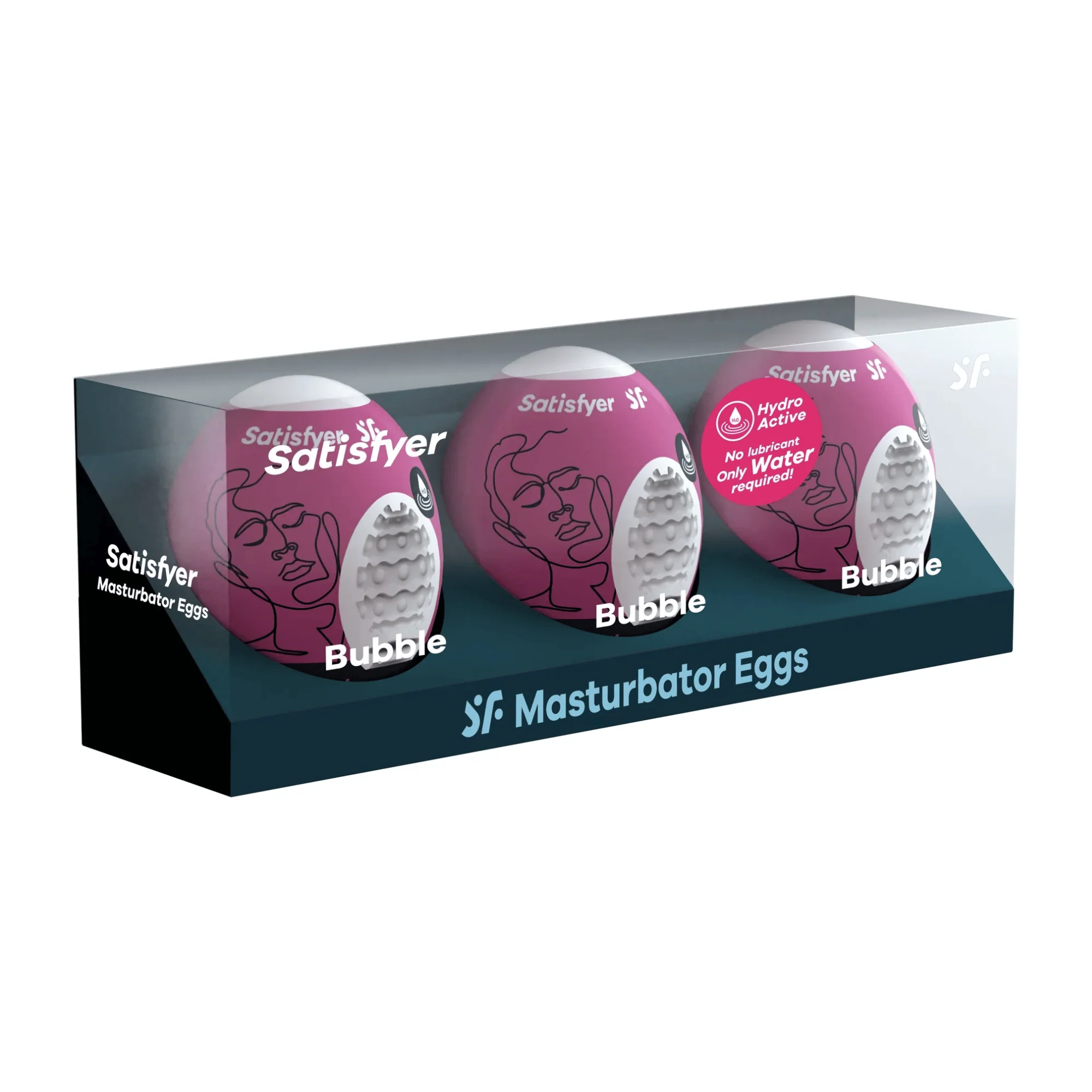 Satisfyer Masturbator Egg 3 Pack Set - Bubble