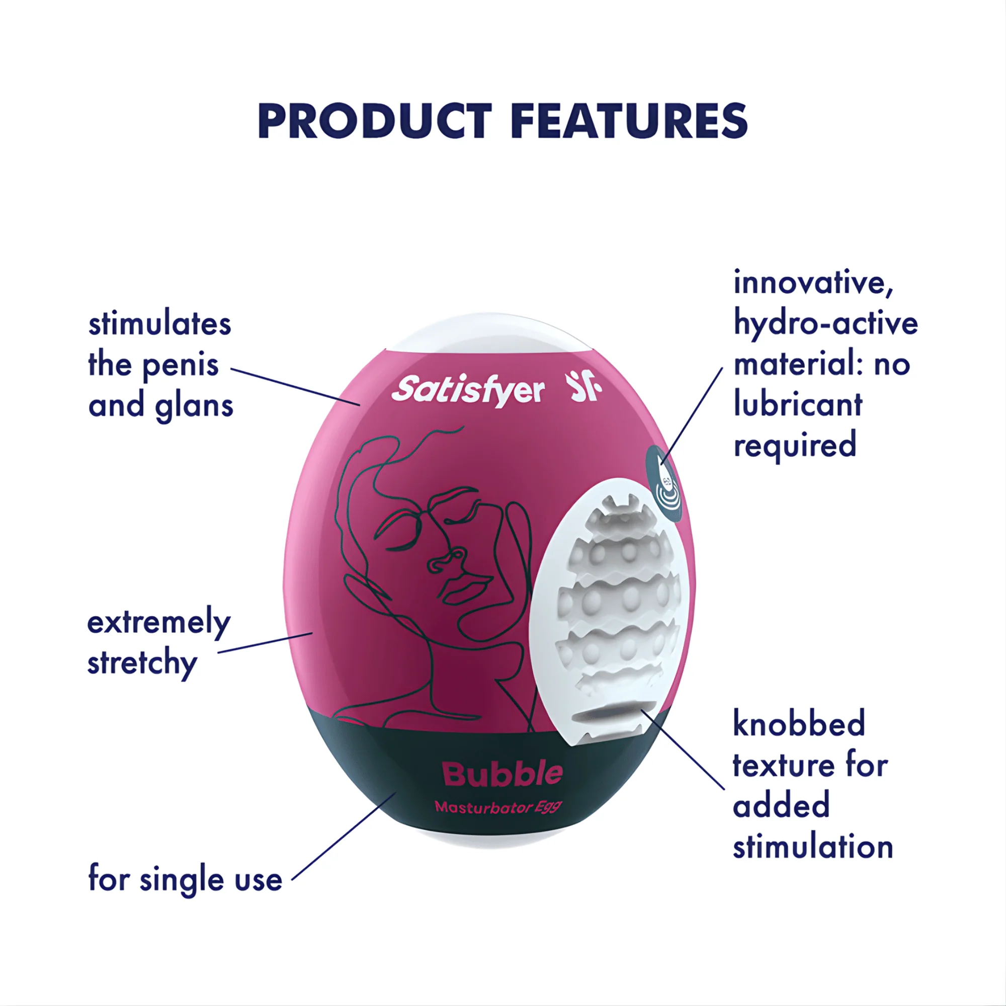 Satisfyer Masturbator Egg 3 Pack Set - Bubble - Image 3