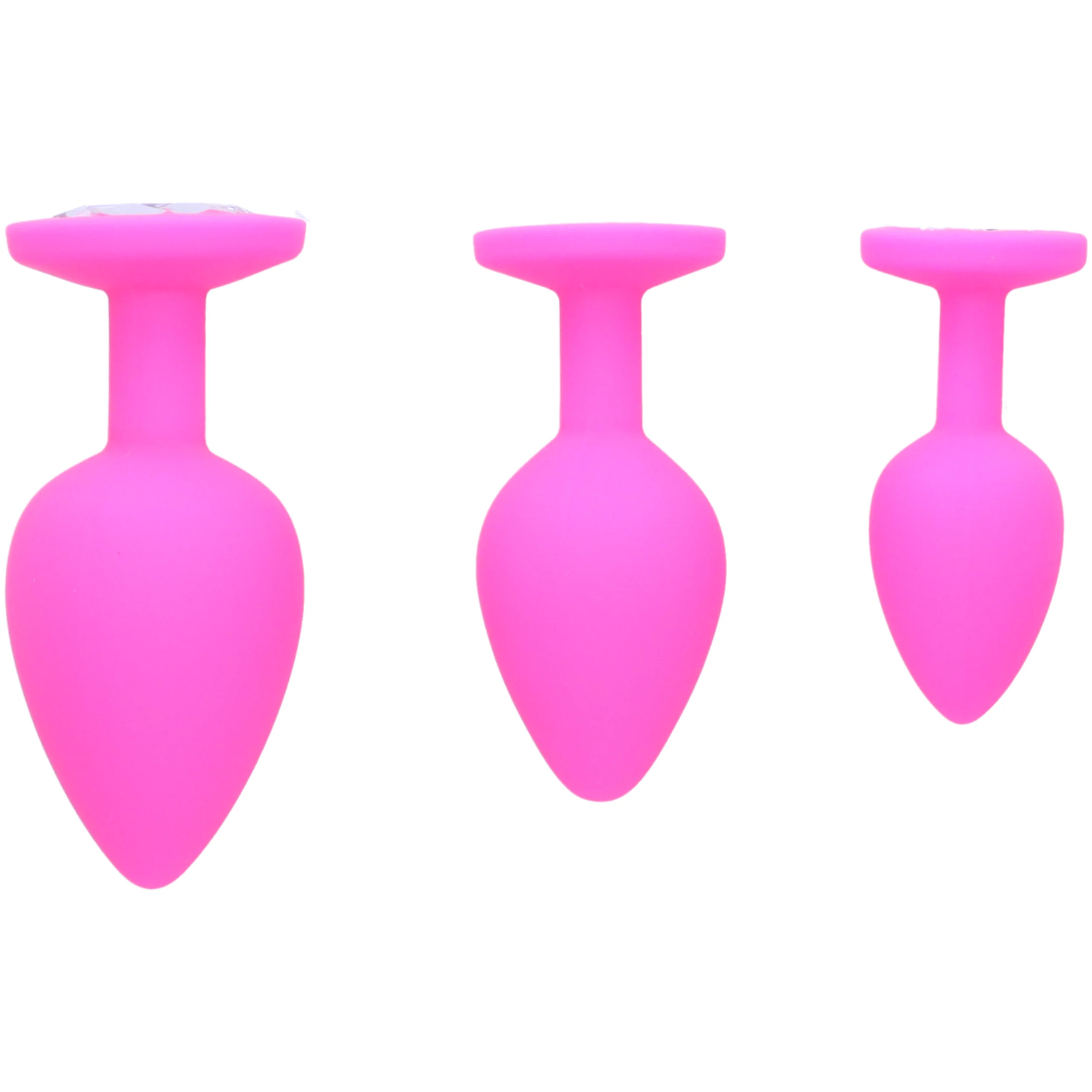 Silicone Jeweled Anal Plug - Available In 3 Sizes! - Image 11
