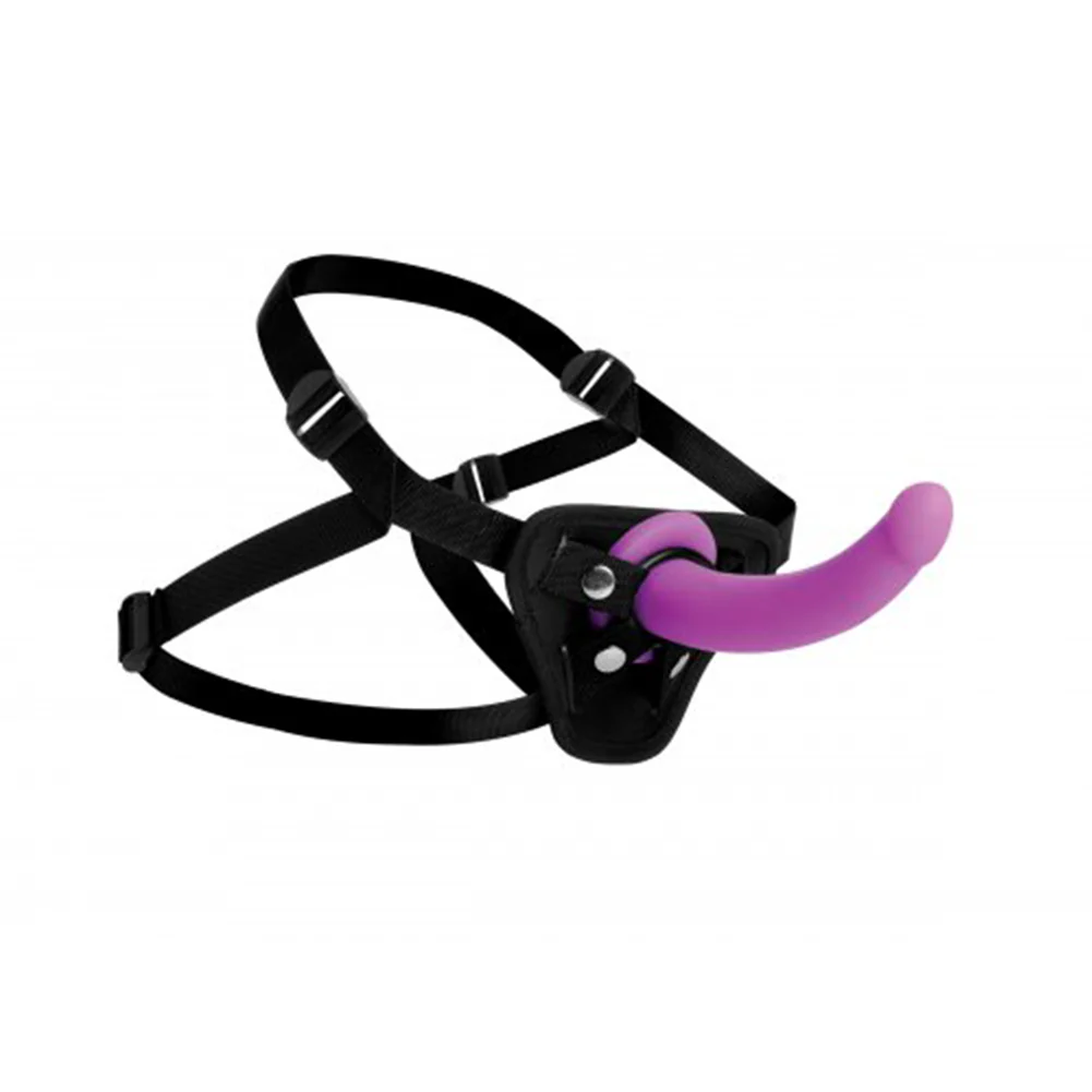 Silicone G-Spot Dildo & Sex Harness Set - Image 3