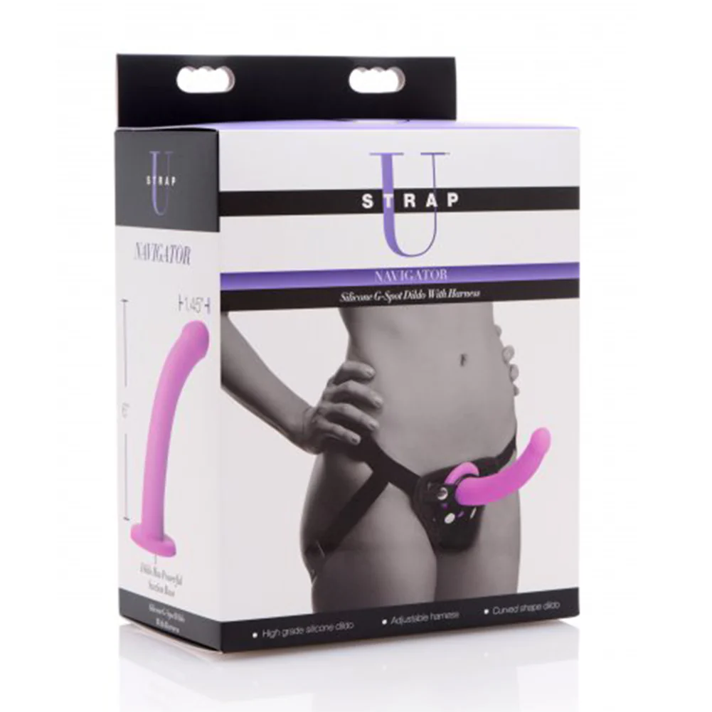 Silicone G-Spot Dildo & Sex Harness Set - Image 4