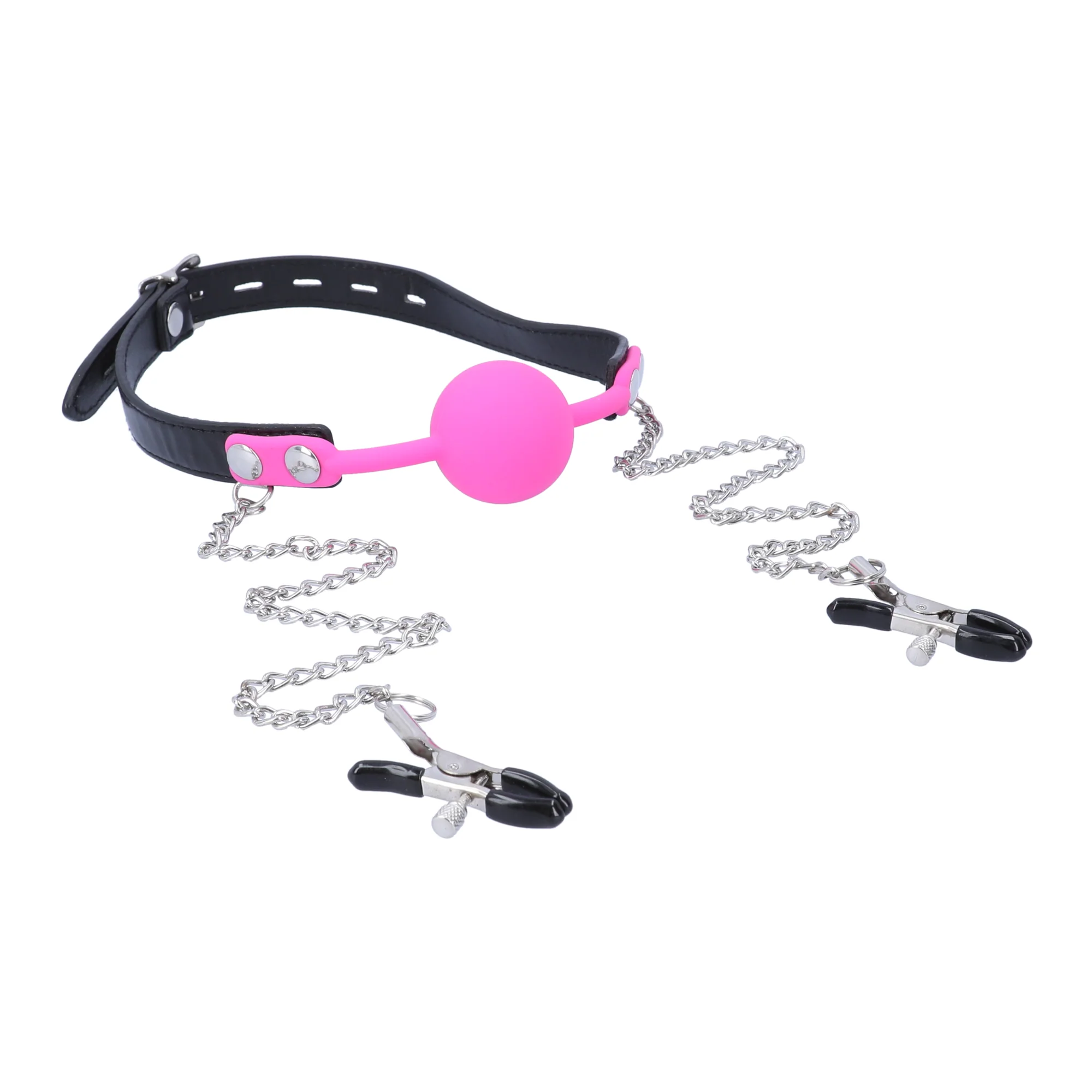Silicone Ball Gag & Nipple Clamps - Image 5