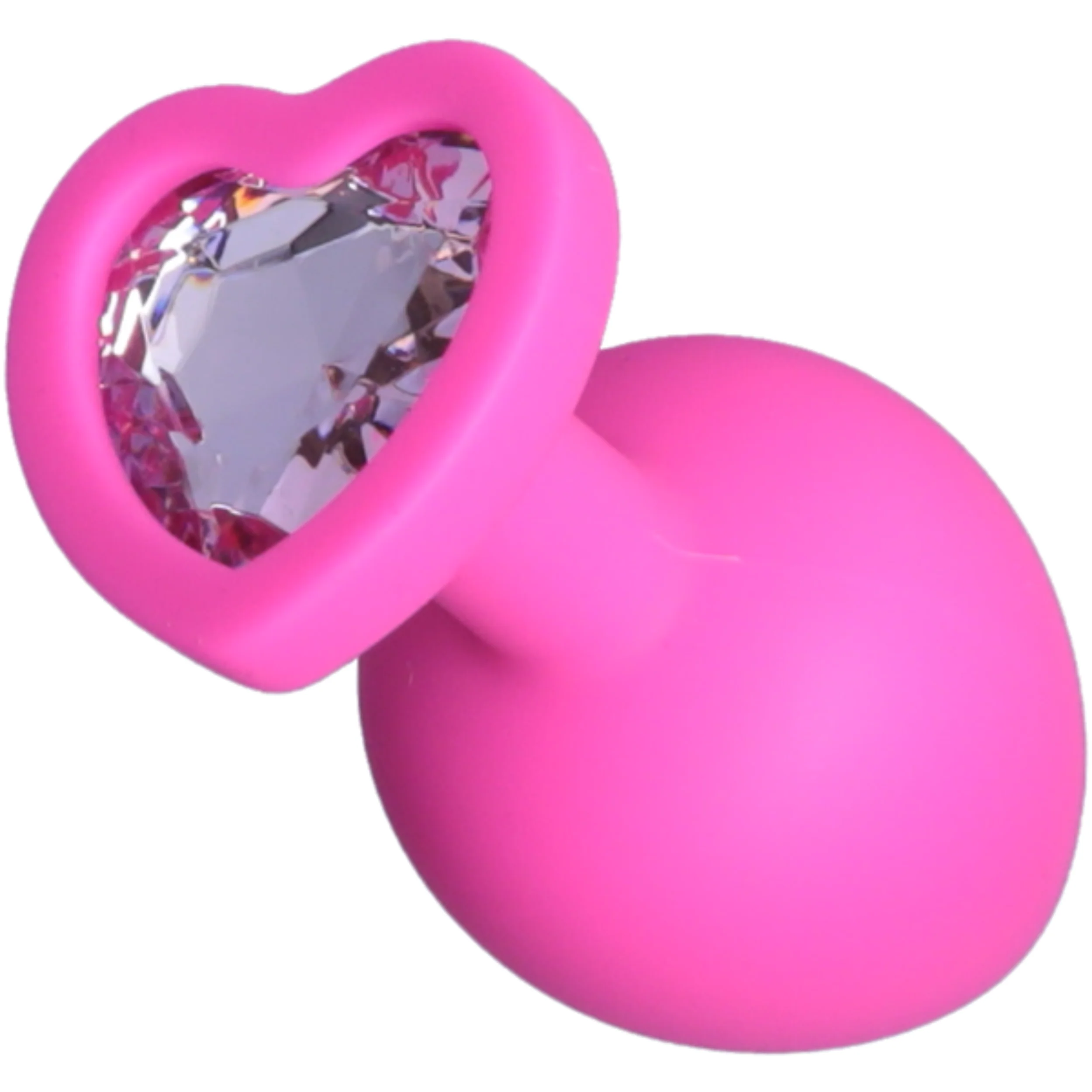 Silicone Heart Jeweled Anal Plug - 3 Sizes Available! - Image 2