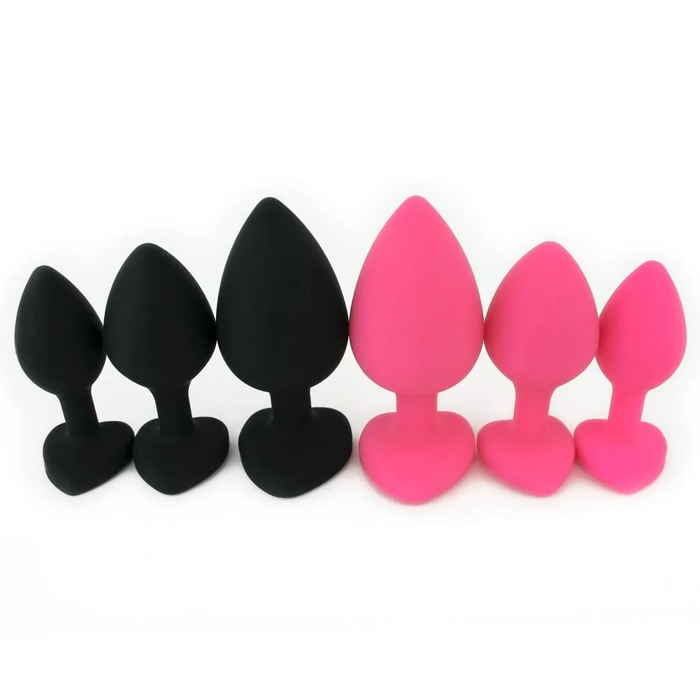 Silicone Heart Jeweled Anal Plug - 3 Sizes Available! - Image 9