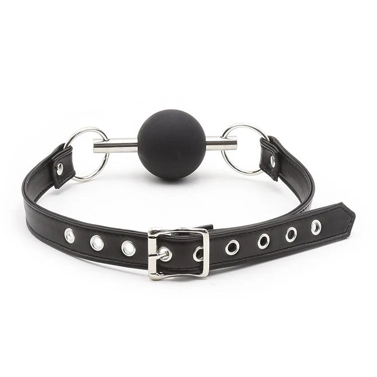 Silicone Ball Gag With Leather Straps - Image 3