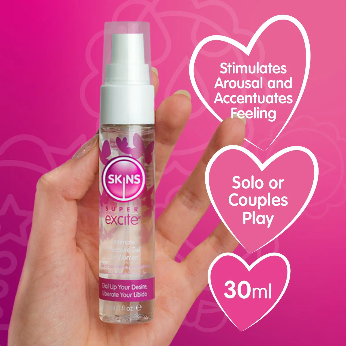 Skins Super Excite Clitoral Stimulation Gel 1 Fl oz (30ml) - Image 3