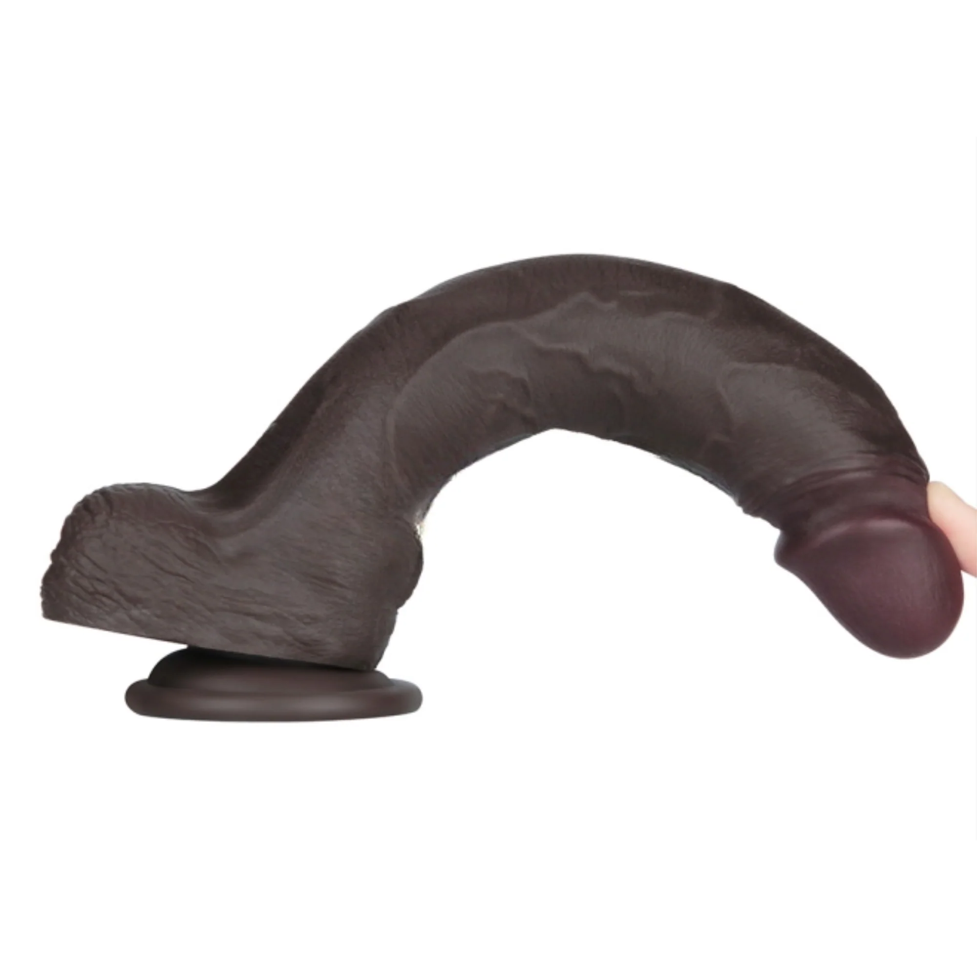 10" Vibrating Sliding Skin Pro II Silicone Dildo - Non-Vibrating Option Available - Image 5