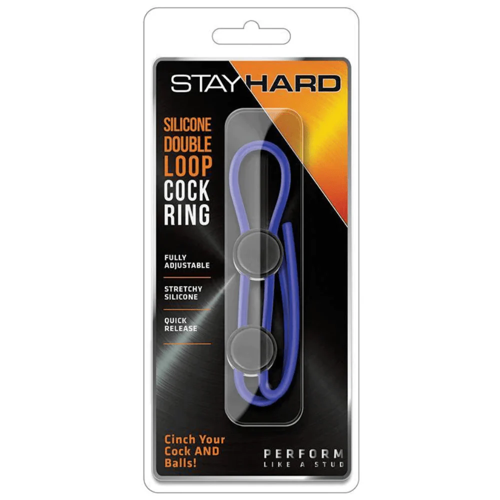 Stay Hard Silicone Double Loop Cock Ring - Image 4