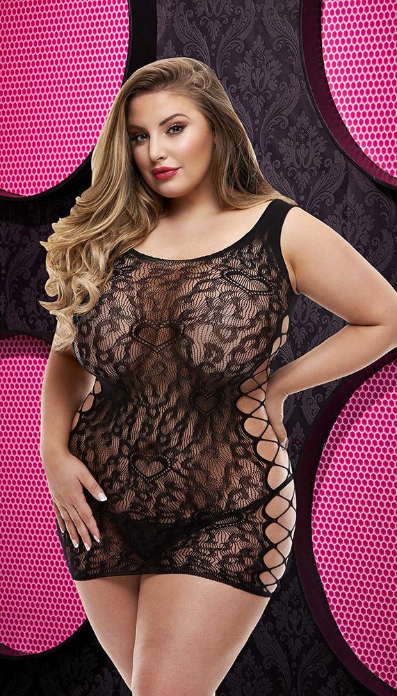 Romantic Heart Pattern Mini Dress - Image 3