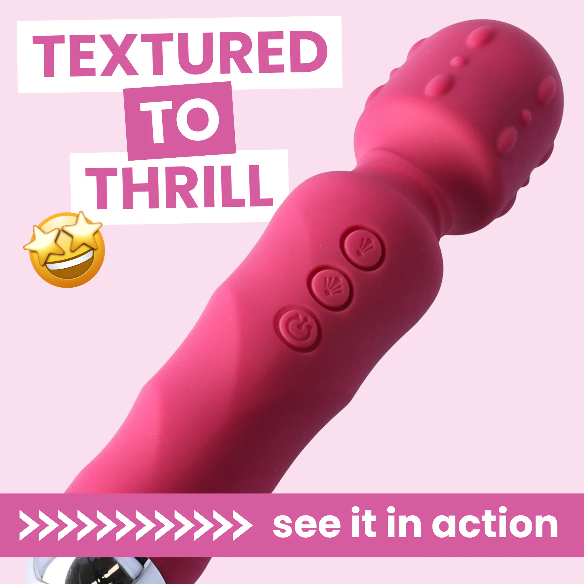 Luxury Wand Vibe with Nubby Head - Perfect for Foreplay & Massaging Sore Muscles!