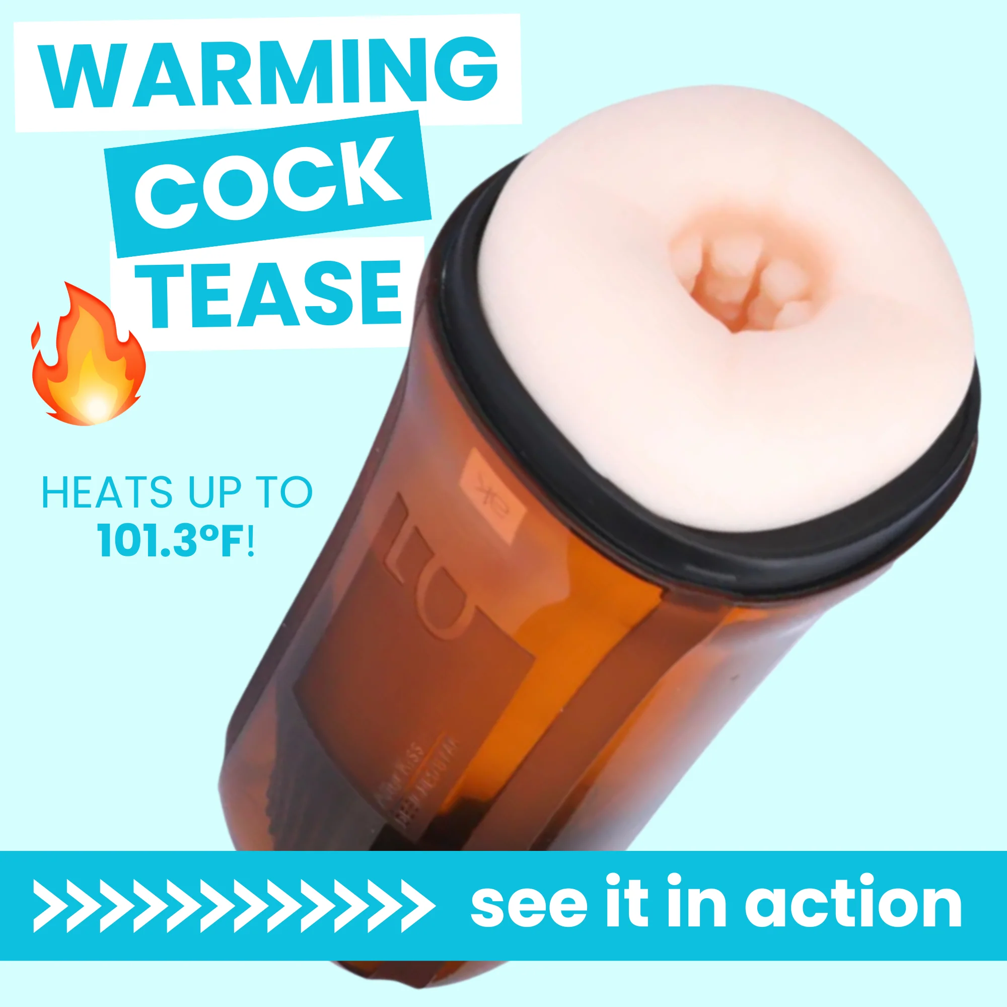 The Angel Vibrating & Heating Masturbator - Rechargeable with 5 Vibration Modes!