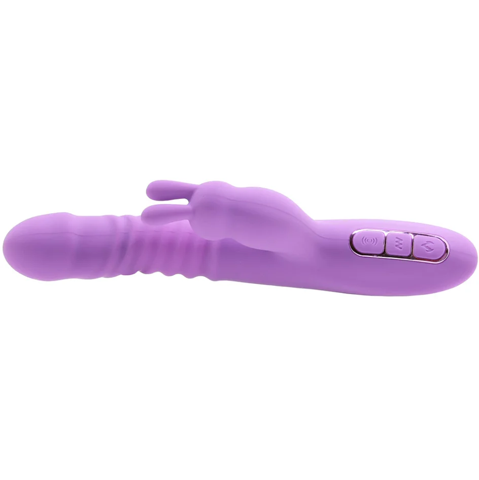 Thrusting Rotating Silicone Rabbit Vibrator - It's Warming! - Image 2