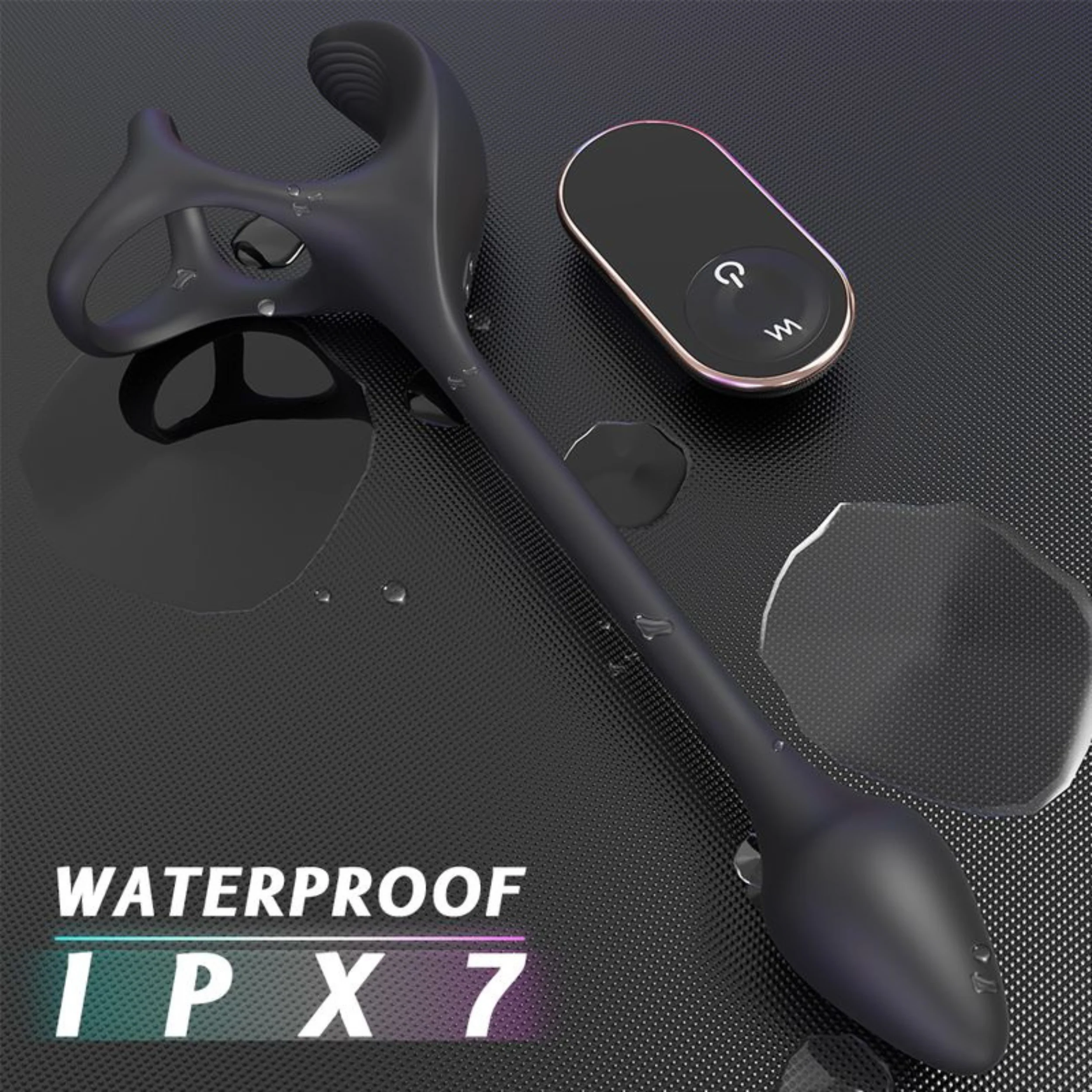 Triple Stimulating Vibrating Silicone Cock Ring with Remote - Penis, Scrotum, and Anal Vibes! - Image 9