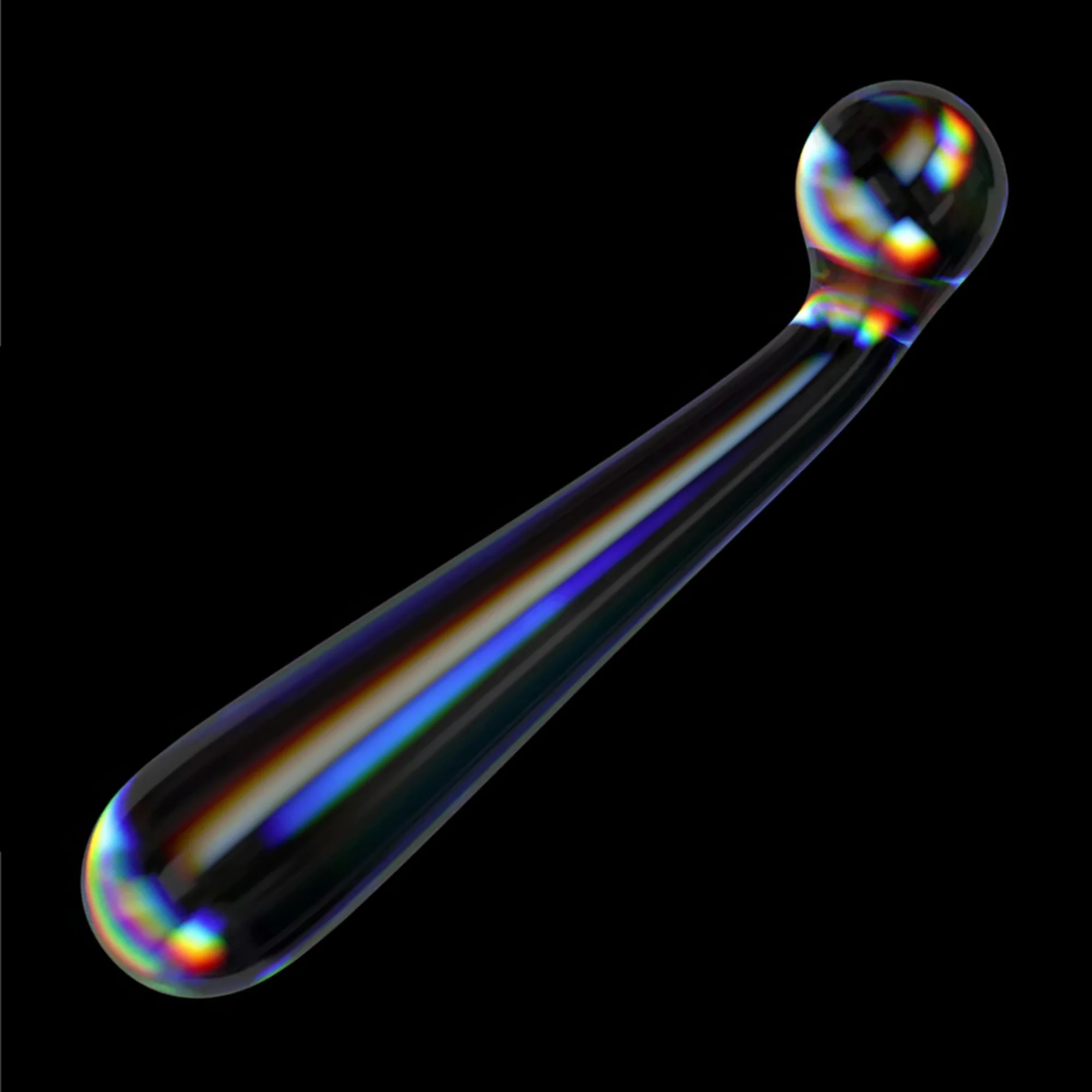 Dual-Ended Twilight Gleam Glass Dildo - Stunning Prismatic Shimmers! - Image 3